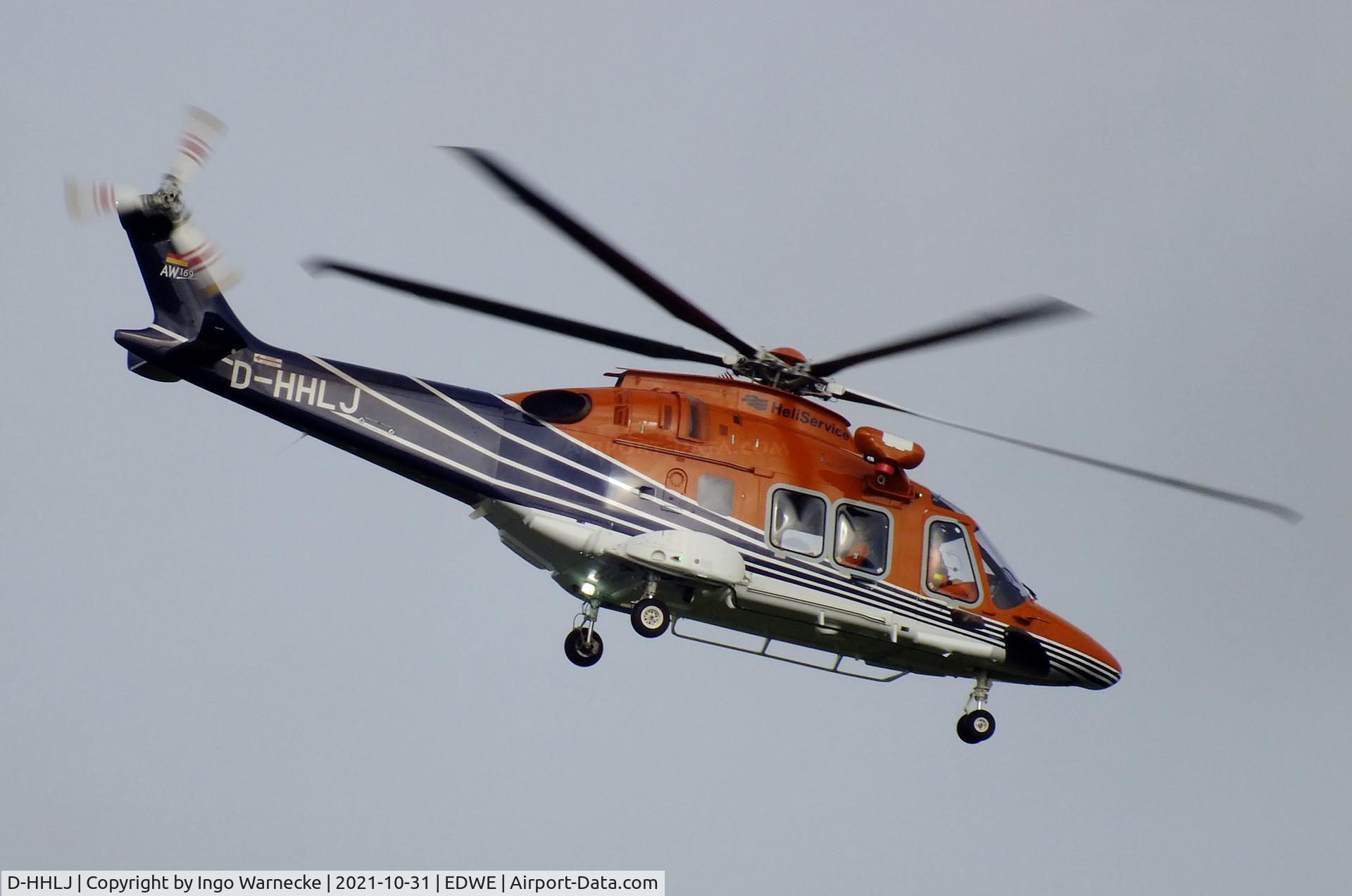 D-HHLJ, 2021 Leonardo AW169 C/N 69116, AgustaWestland (Leonardo) AW169 of Heli Service International at Emden airfield