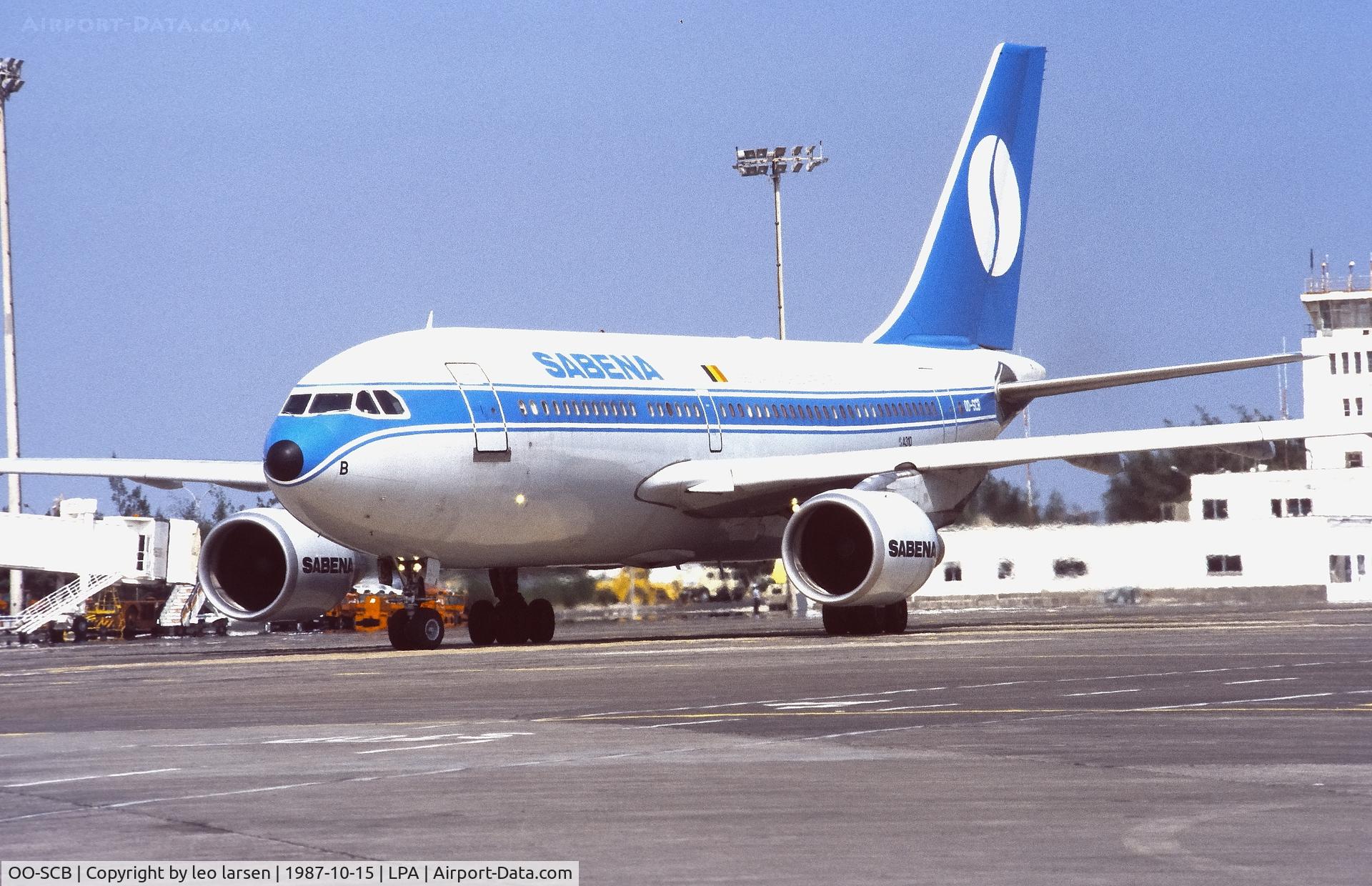 OO-SCB, 1984 Airbus A310-222 C/N 313, Las Palmas 15.10.1987