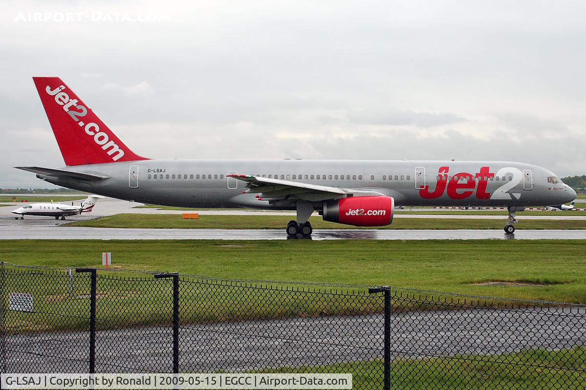 G-LSAJ, 1990 Boeing 757-236 C/N 24793, at man