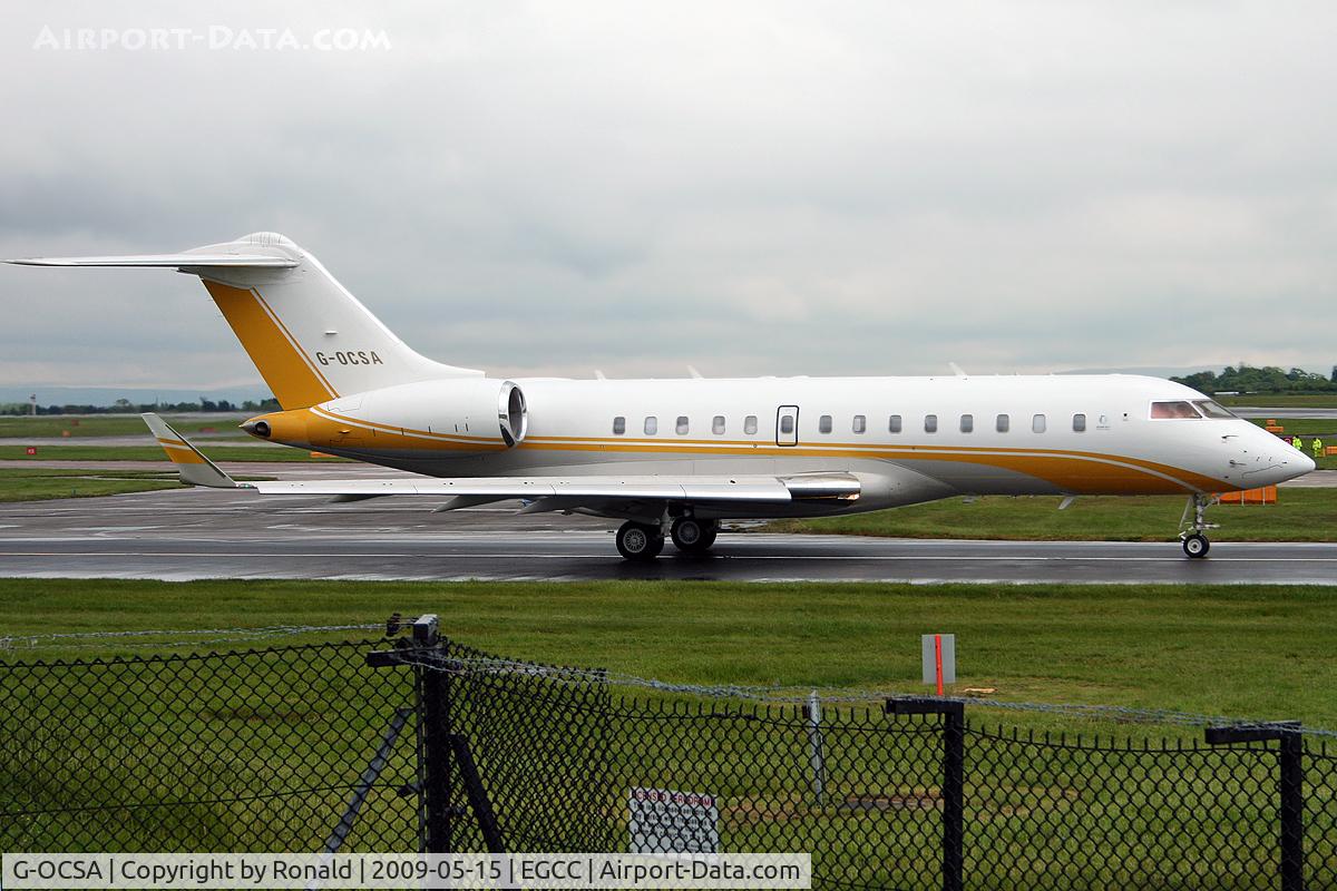 G-OCSA, 2007 Bombardier BD-700-1A11 Global 5000 C/N 9241, at man