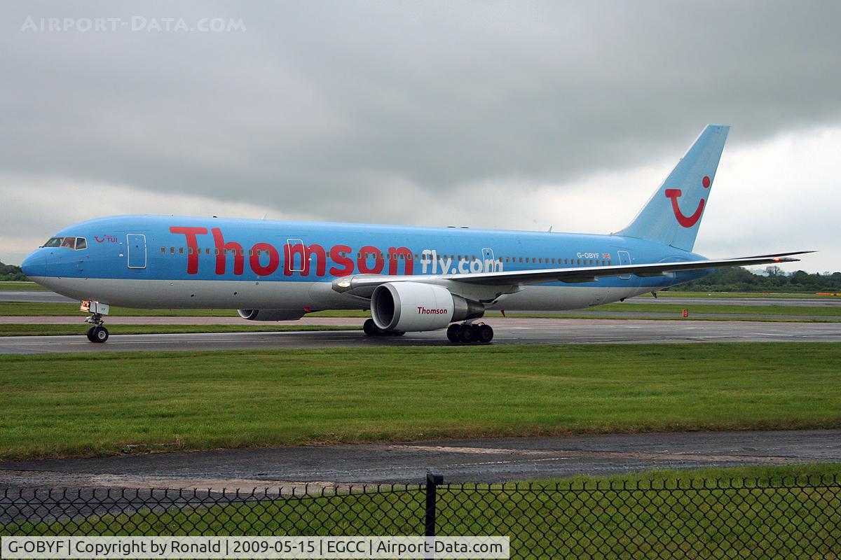 G-OBYF, 1998 Boeing 767-304 C/N 28208, at man