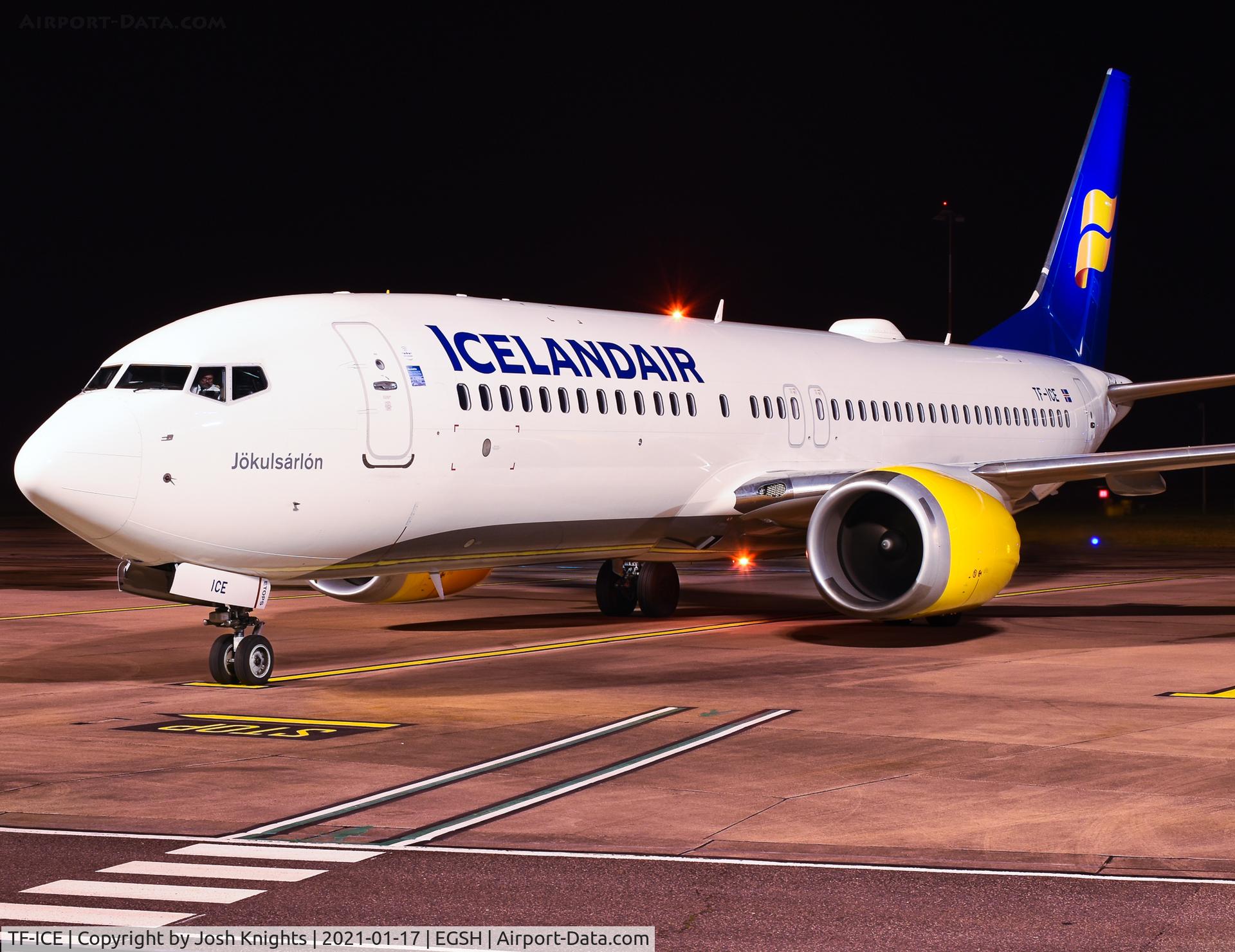 TF-ICE, 2018 Boeing 737-8 MAX C/N 44353, Arriving For Respray.