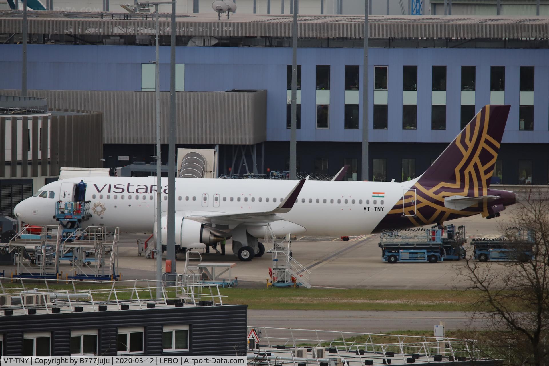 VT-TNY, 2020 Airbus A320-251N C/N 10019, on delivry