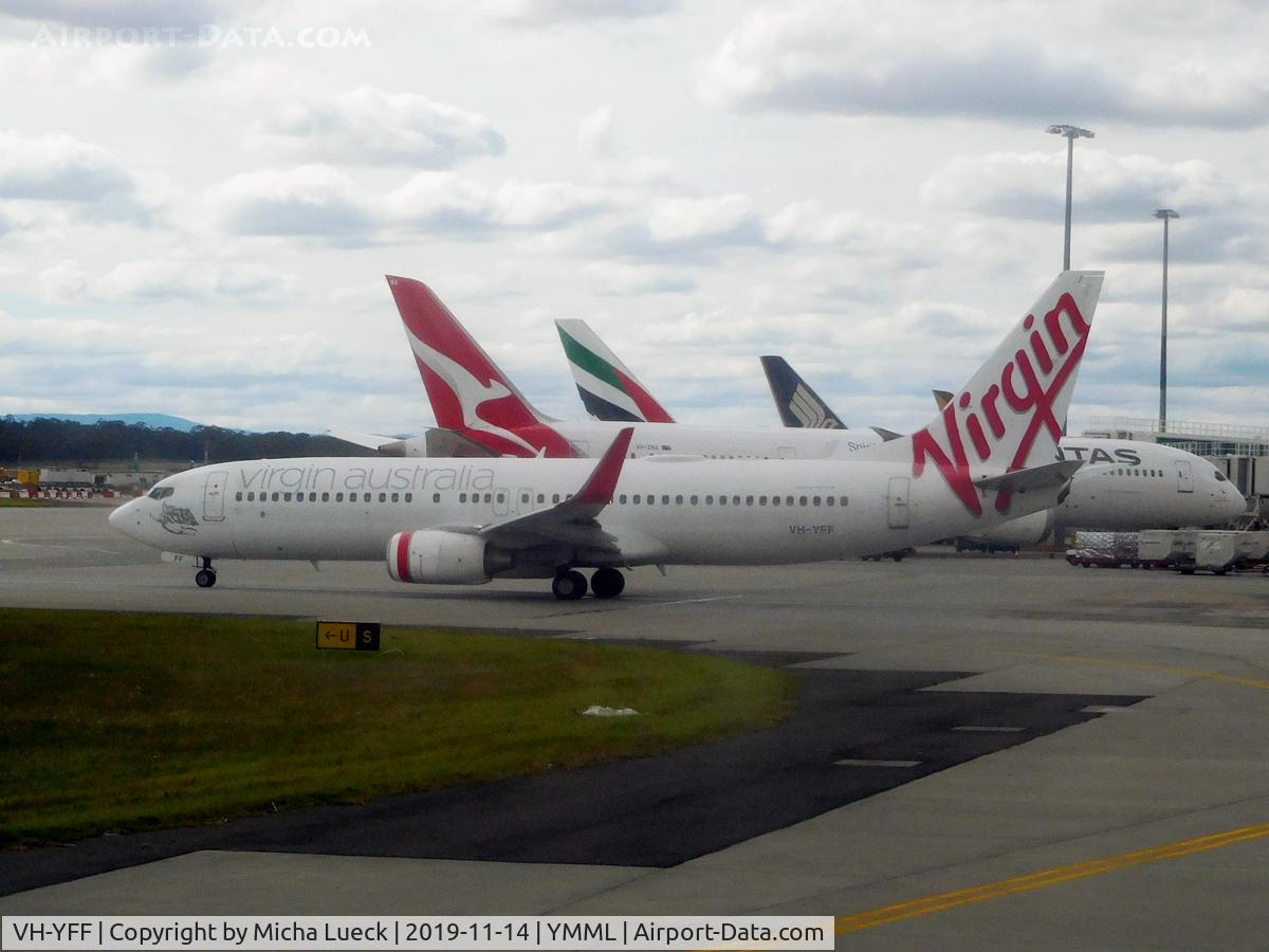 VH-YFF, 2011 Boeing 737-8FE C/N 40994, At Tullamarine