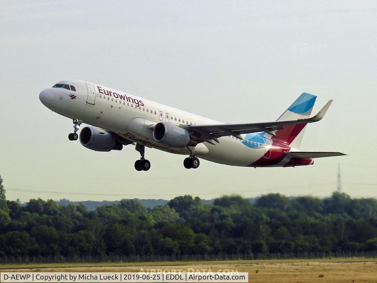 D-AEWP, 2016 Airbus A320-214 C/N 7377, At Düsseldorf