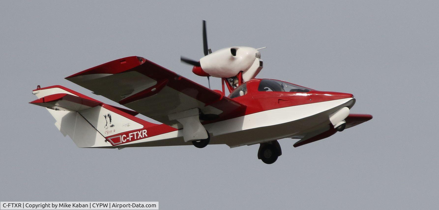 C-FTXR, 1996 Pereira GP-3 Osprey II C/N 321, Arrival Powell River Old 4 blade prop