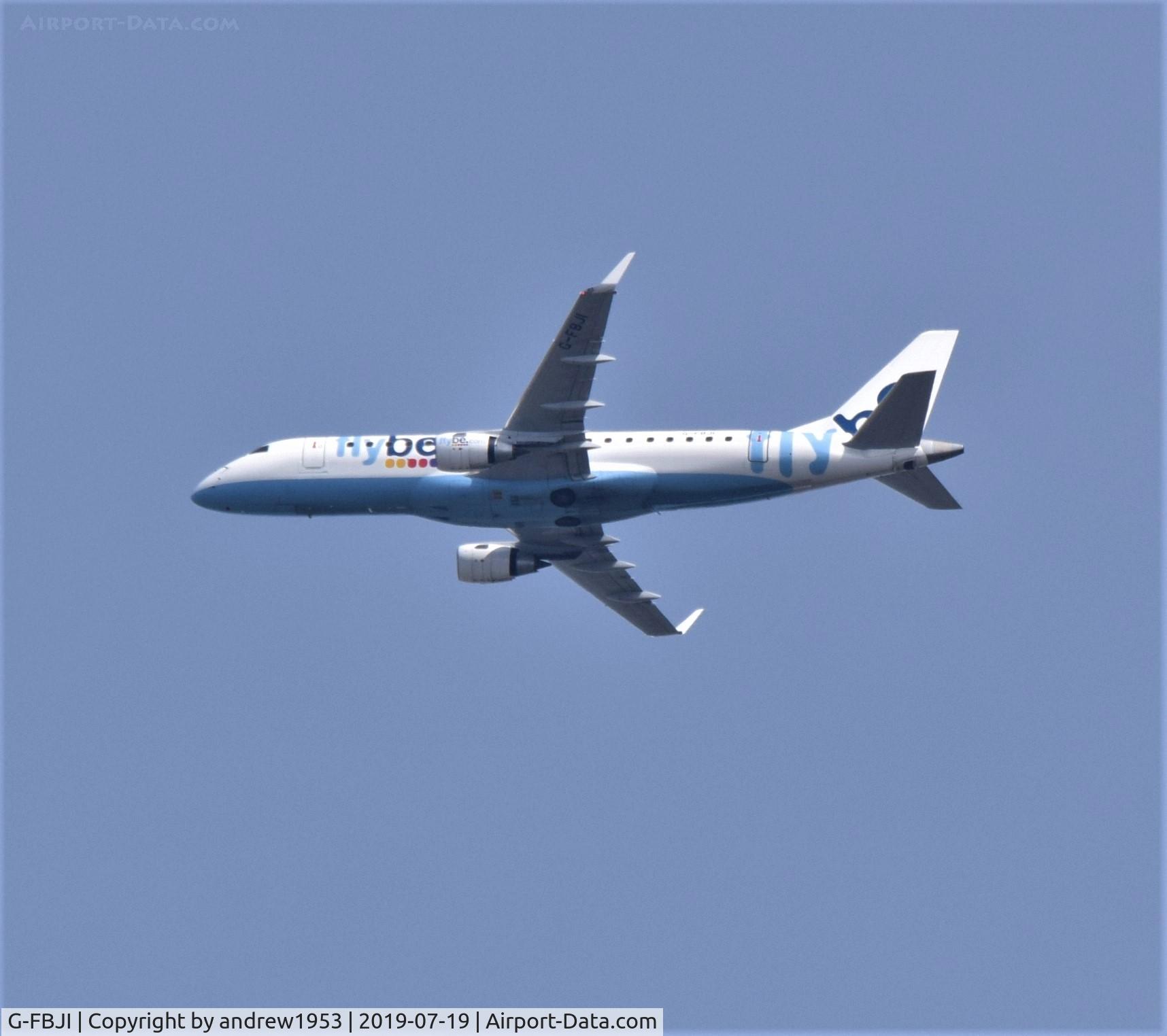 G-FBJI, 2012 Embraer 175STD (ERJ-170-200) C/N 17000355, G-FBJI over the Bristol Channel.