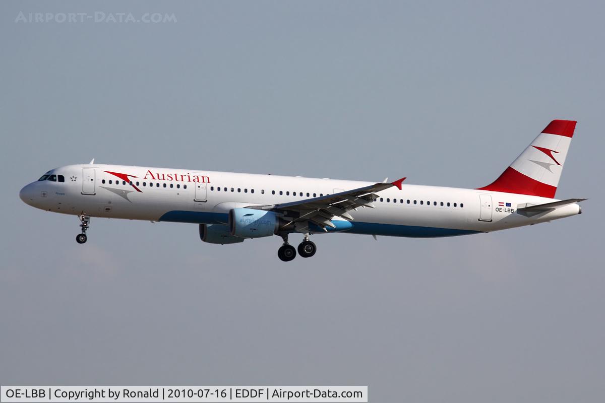 OE-LBB, 1995 Airbus A321-111 C/N 570, at fra