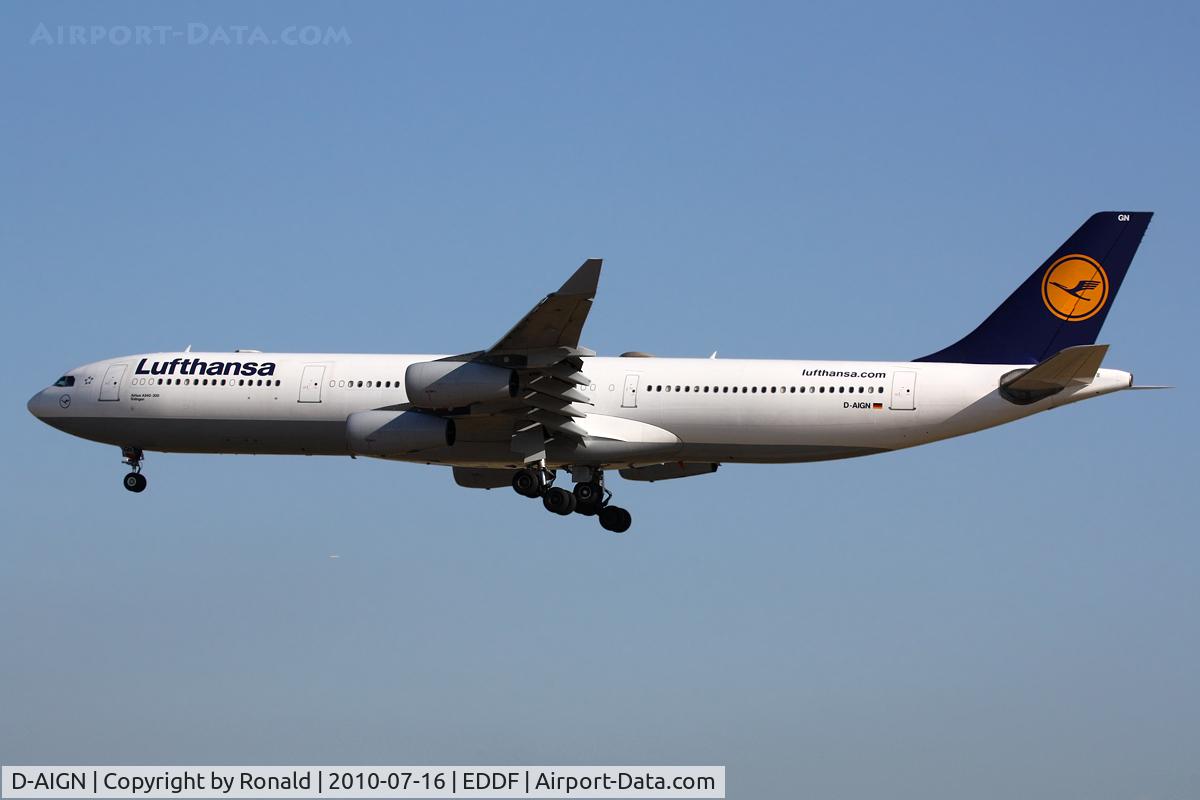 D-AIGN, 1998 Airbus A340-313 C/N 213, at fra