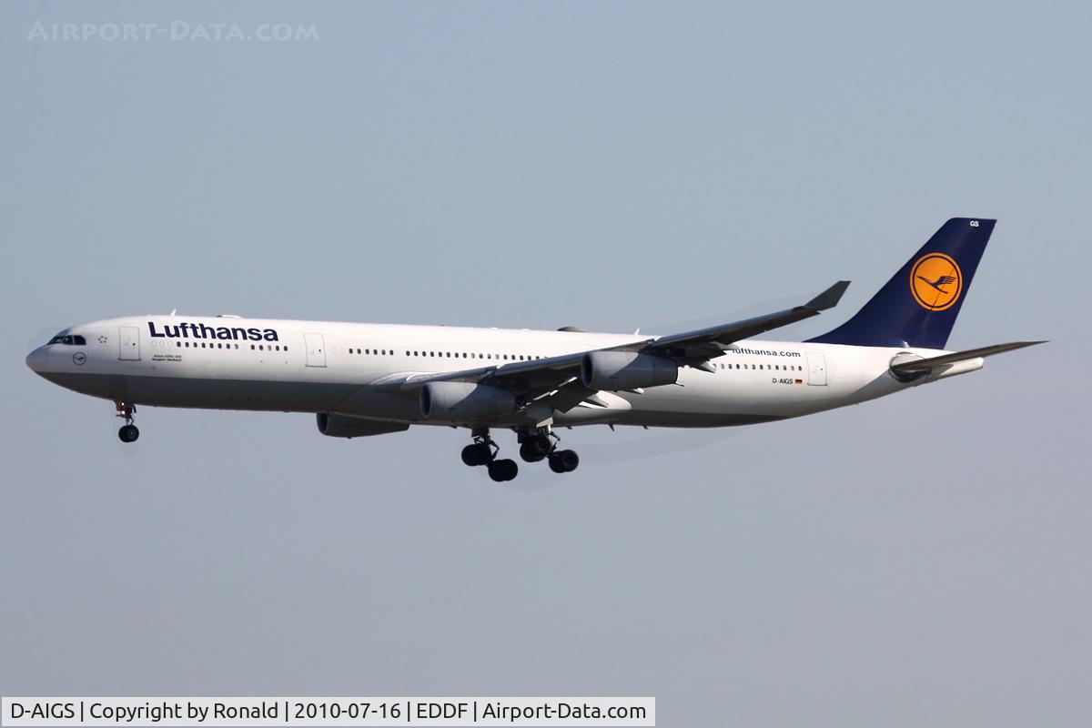 D-AIGS, 1999 Airbus A340-313 C/N 297, at fra