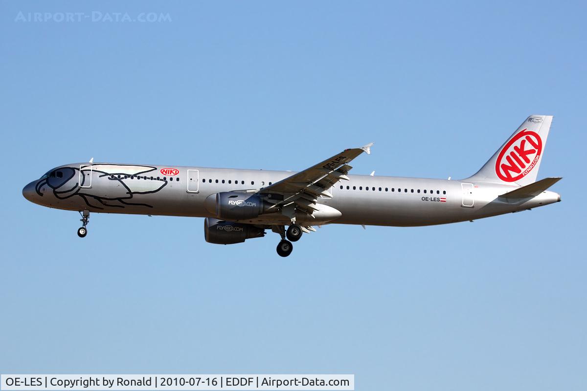 OE-LES, 2008 Airbus A321-211 C/N 3504, at fra