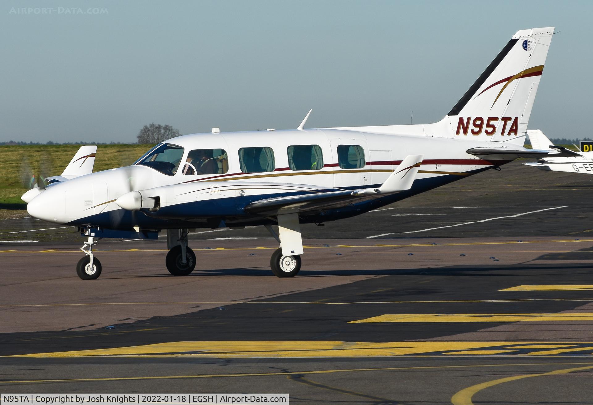 N95TA, 1973 Piper PA-31-310 Navajo C/N 31-7300971, Arriving at SaxonAir.