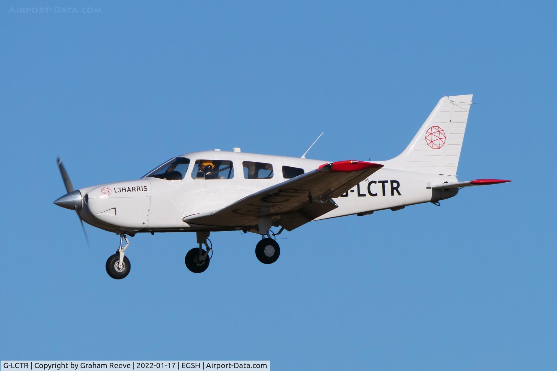 G-LCTR, 2019 Piper PA-28-181 Cherokee Archer III C/N 28-81276, Landing at Norwich.