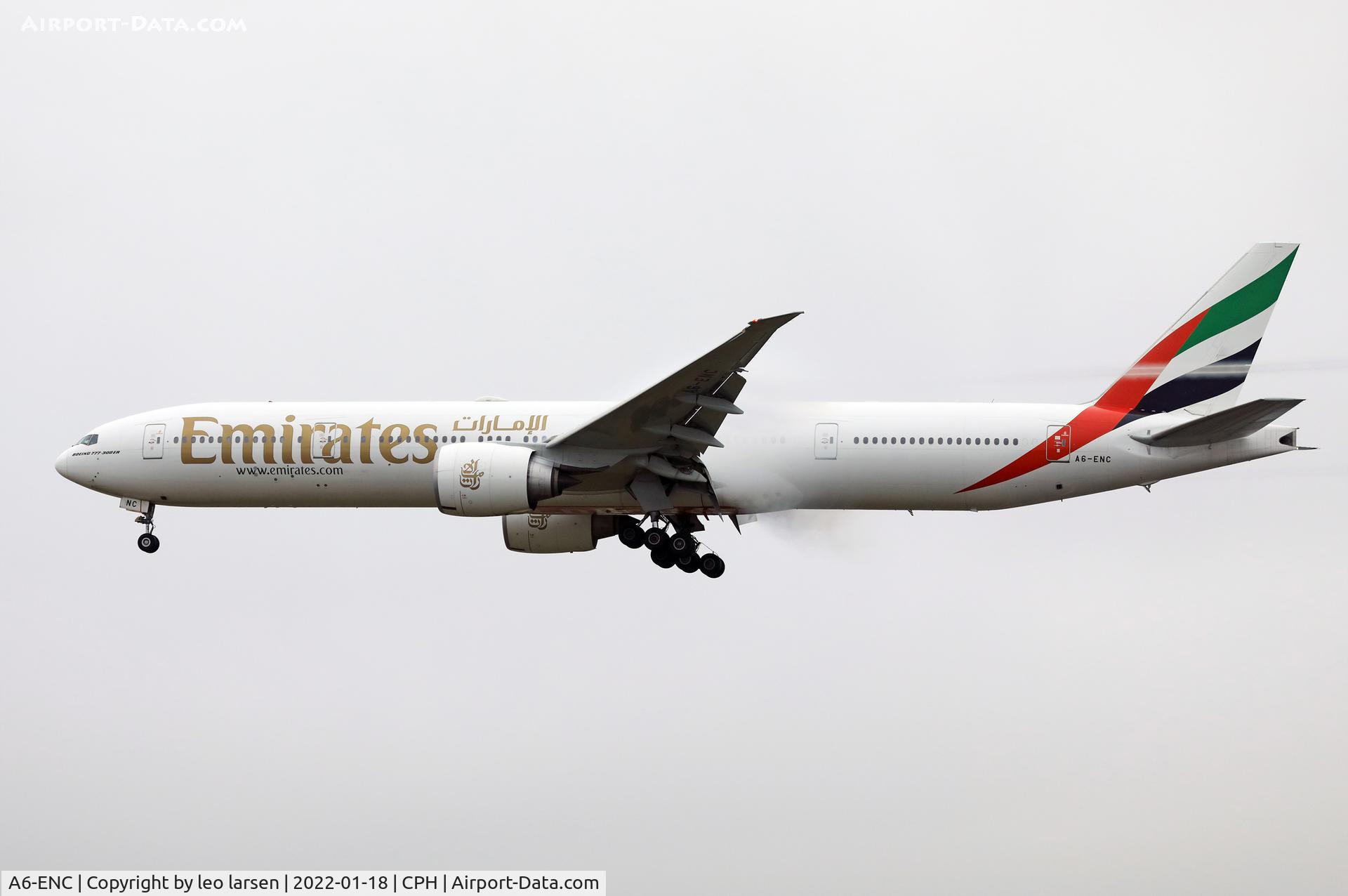 A6-ENC, 2012 Boeing 777-31H/ER C/N 41083, Copenhagen 18.1.2022