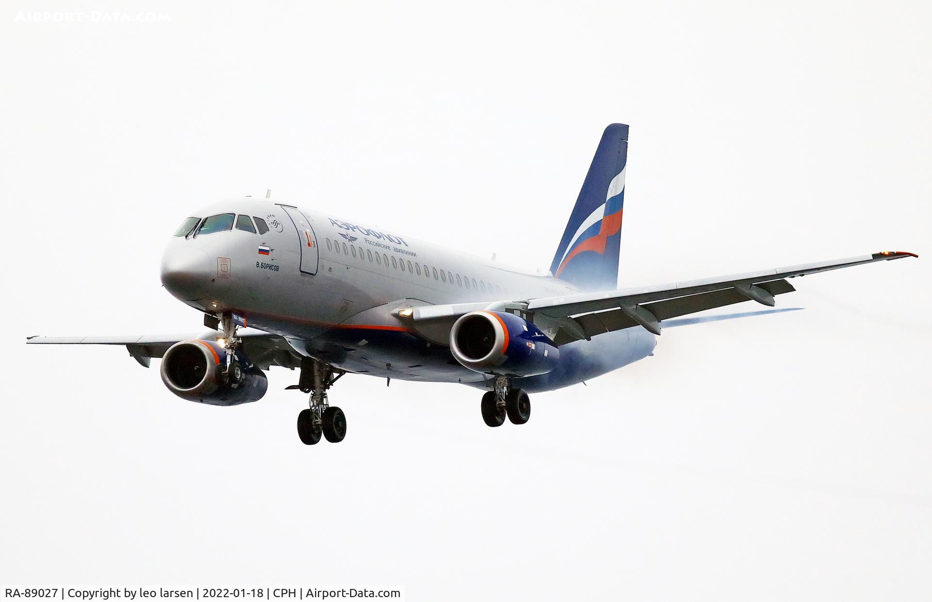RA-89027, 2014 Sukhoi SuperJet 100-95B C/N 95053, Copenhagen 18.1.2022