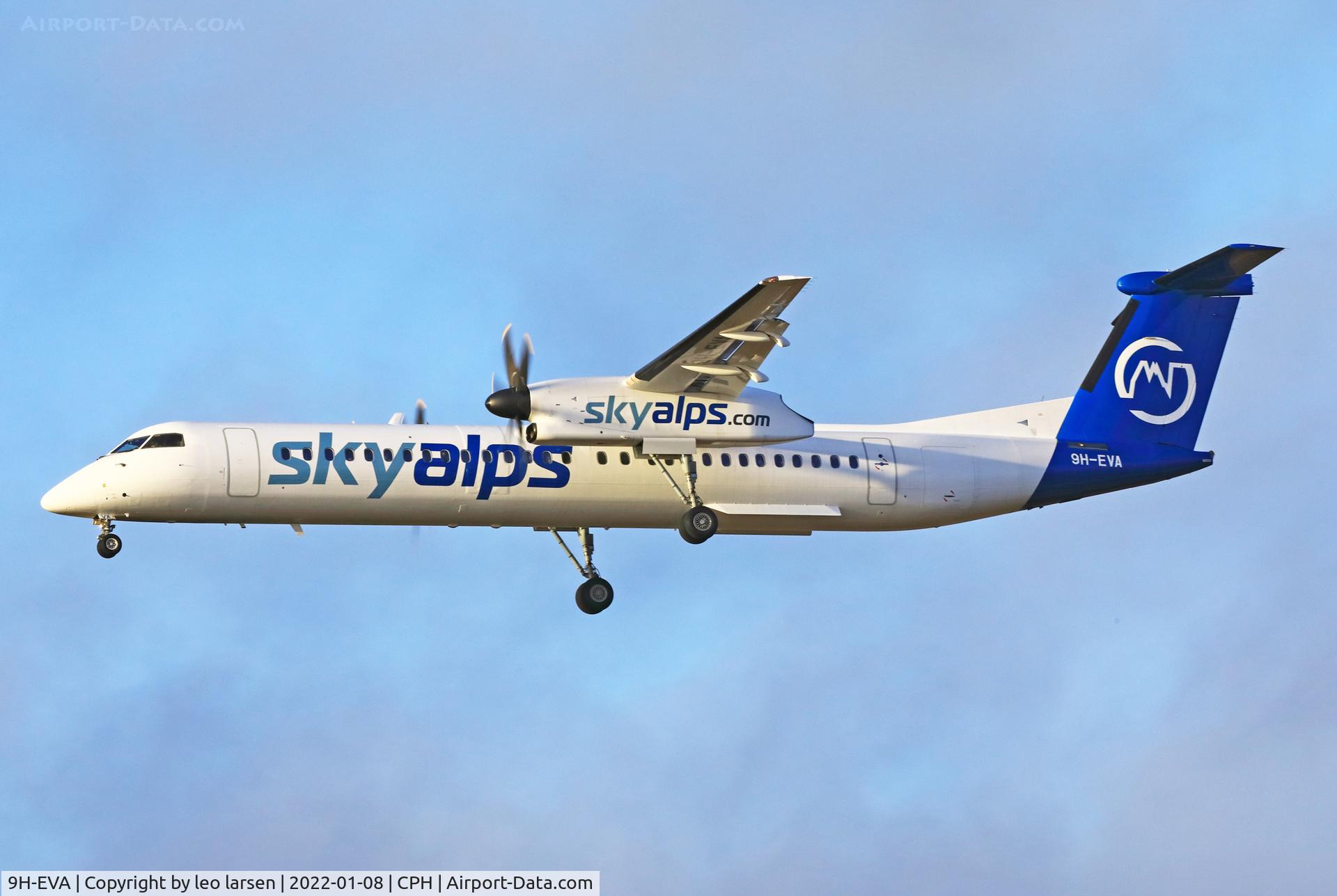 9H-EVA, 2009 De Havilland Canada DHC-8-402Q Dash 8 C/N 4237, Copenhagen 8.1.2022