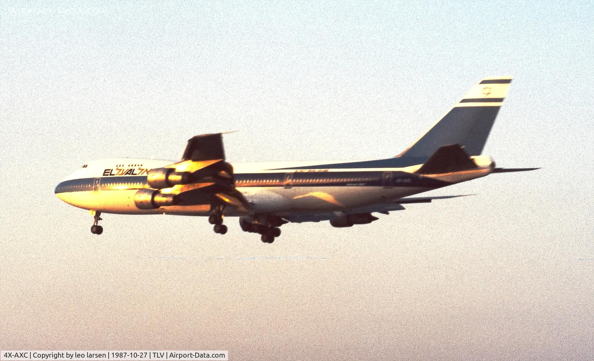 4X-AXC, 1973 Boeing 747-258B C/N 20704, Tel Aviv 27.10.1987