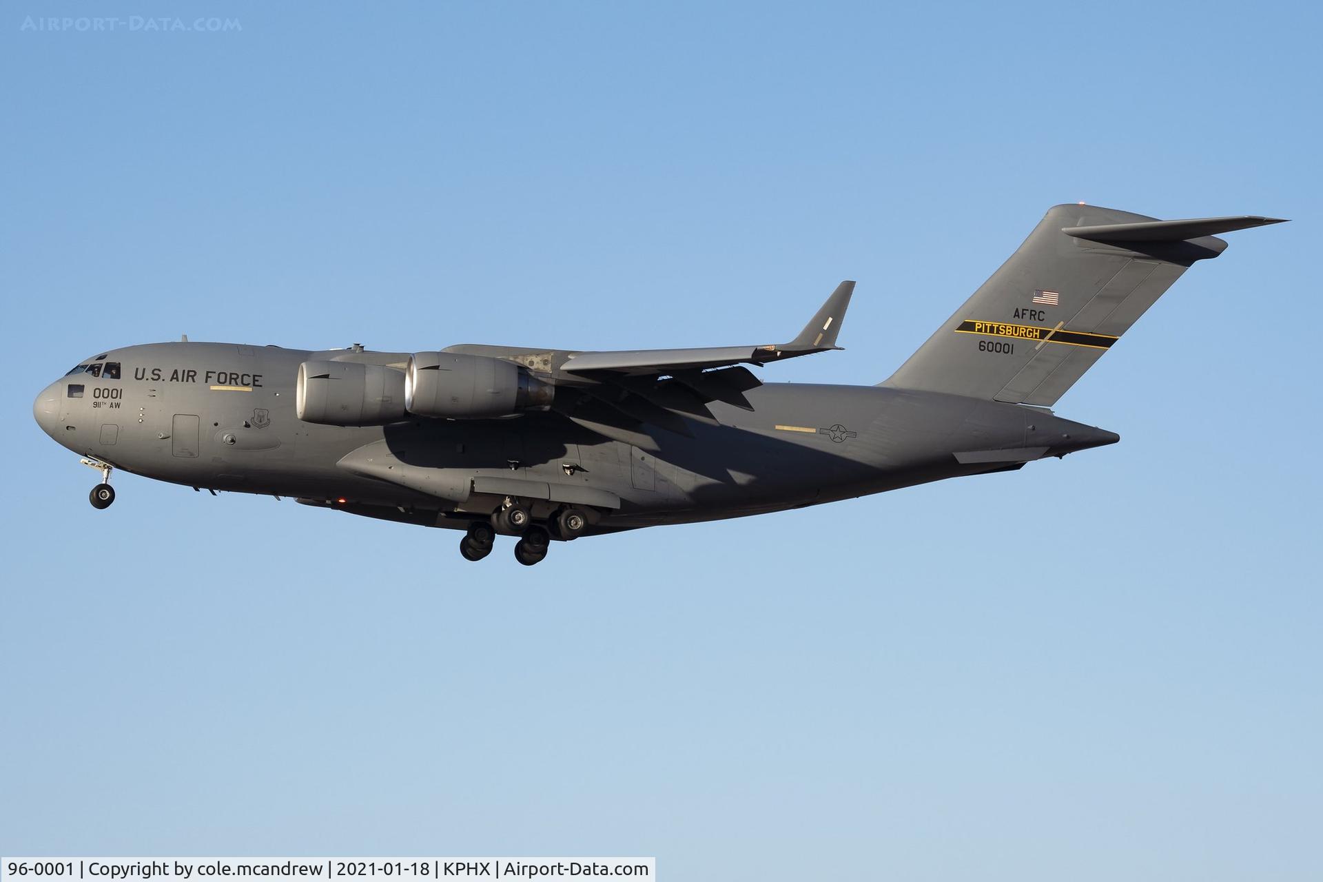96-0001, 1996 McDonnell Douglas C-17A Globemaster III C/N P-33, PITT29