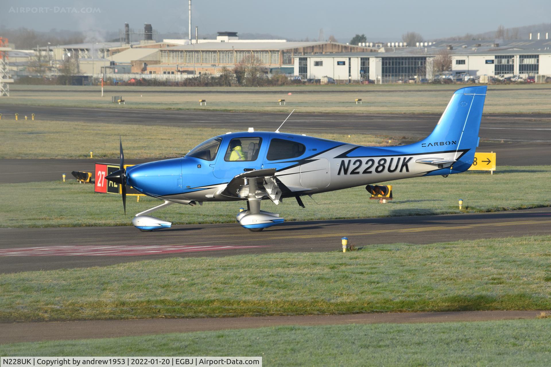 N228UK, 2021 Cirrus SR22T C/N 2371, N228UK at Gloucestershire Airport.