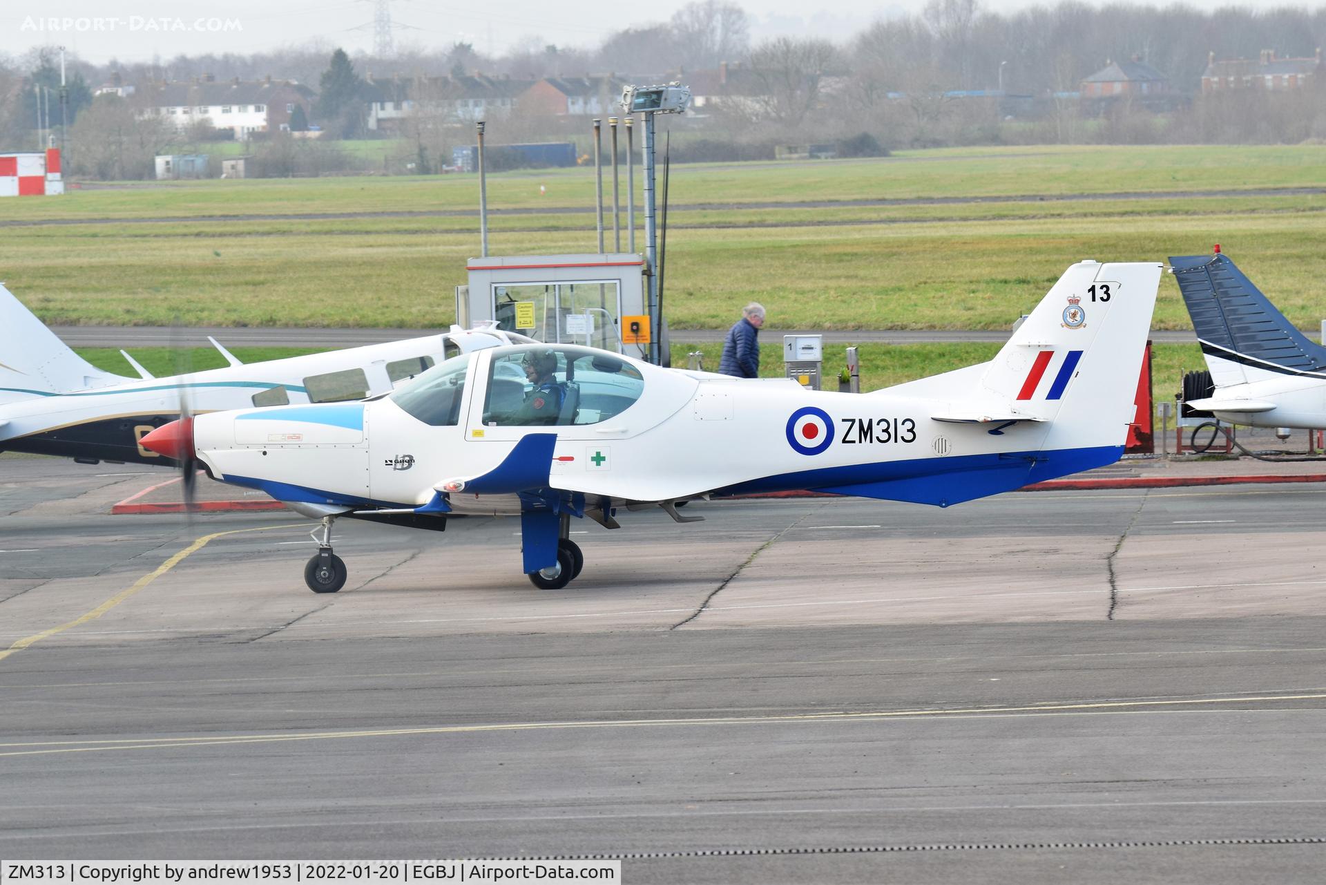 ZM313, 2017 Grob G-120TP-A Prefect T.1 C/N 11131, ZM313 at Gloucestershire Airport.