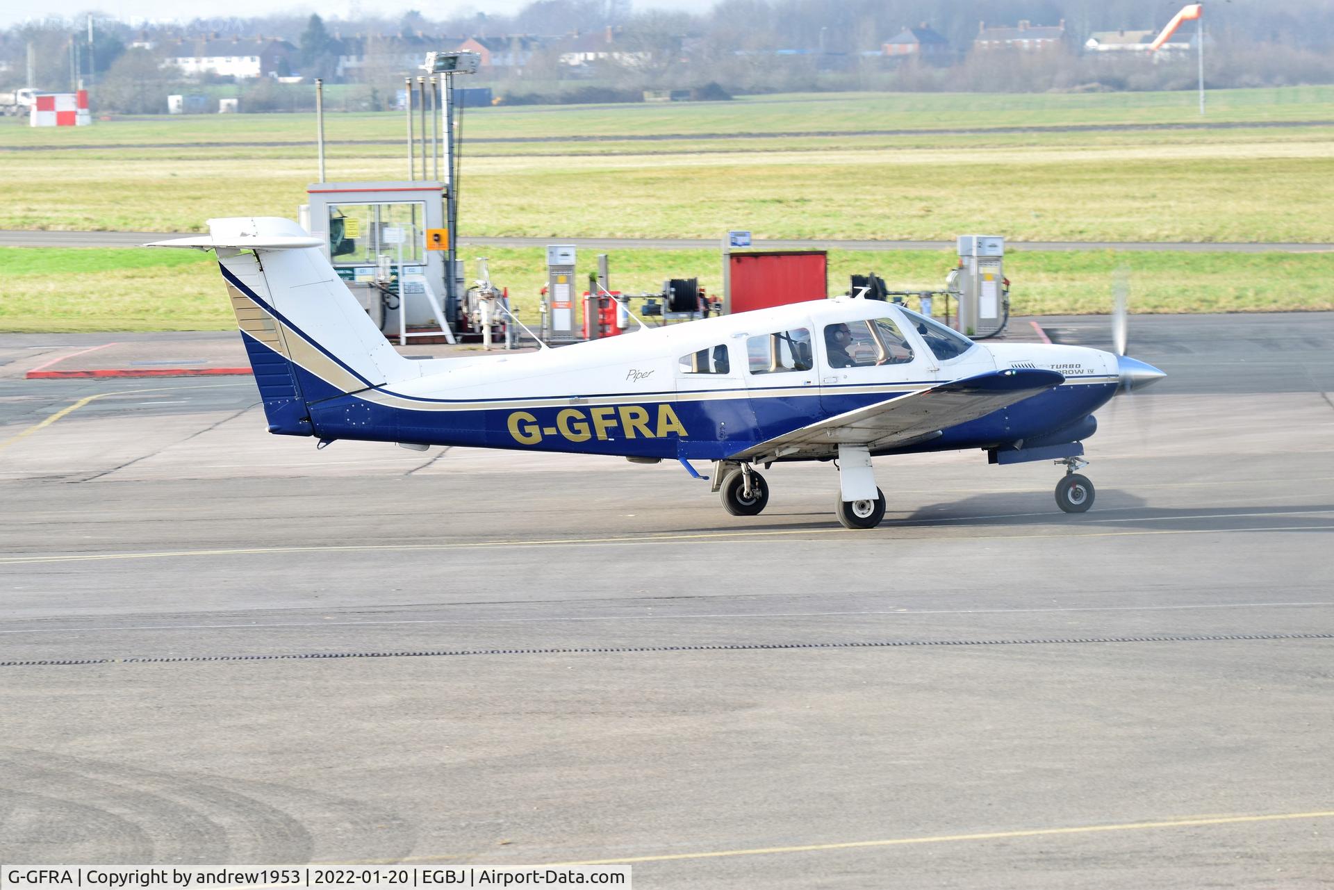G-GFRA, 1981 Piper PA-28RT-201T Turbo Arrow IV C/N 28R-8131024, G-GFRA at Gloucestershire Airport.