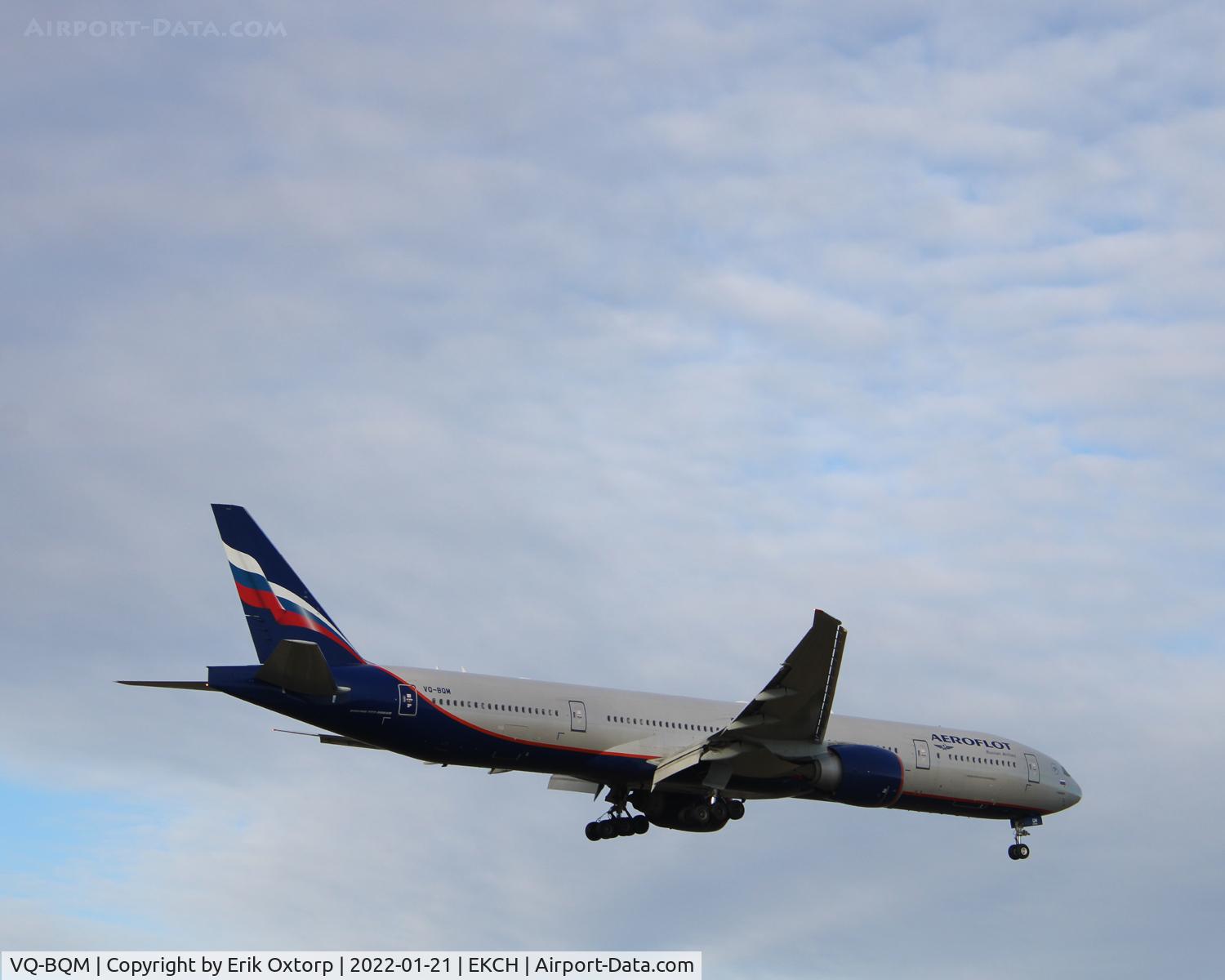 VQ-BQM, 2016 Boeing 777-3M0/ER C/N 41694, VQ-BQM landing rw 04L