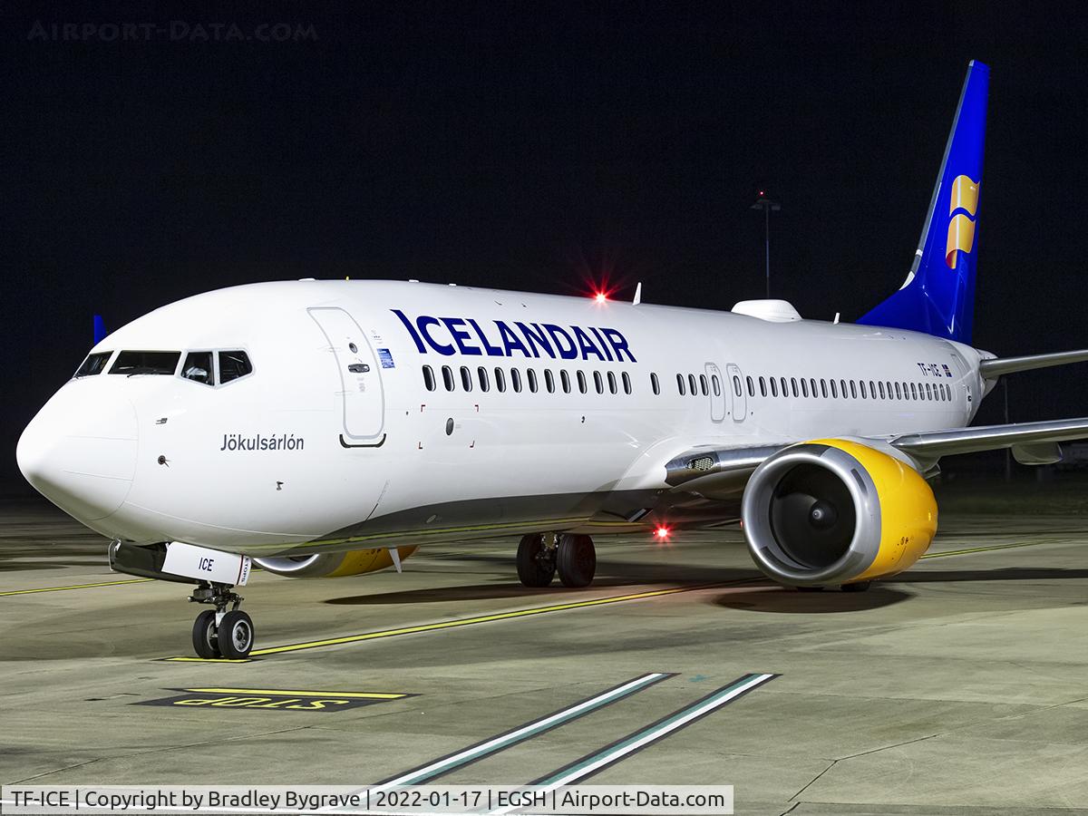 TF-ICE, 2018 Boeing 737-8 MAX C/N 44353, Arriving for a repaint