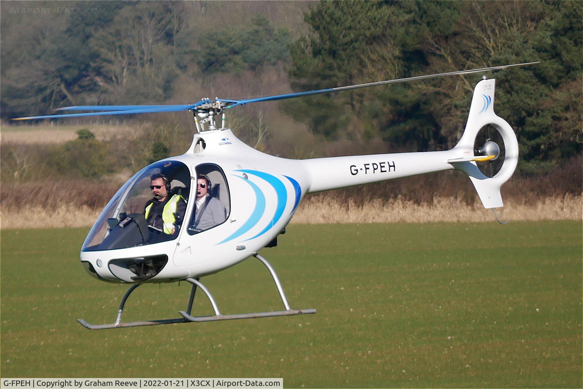G-FPEH, 2015 Guimbal Cabri G2 C/N 1093, Landing at Northrepps.