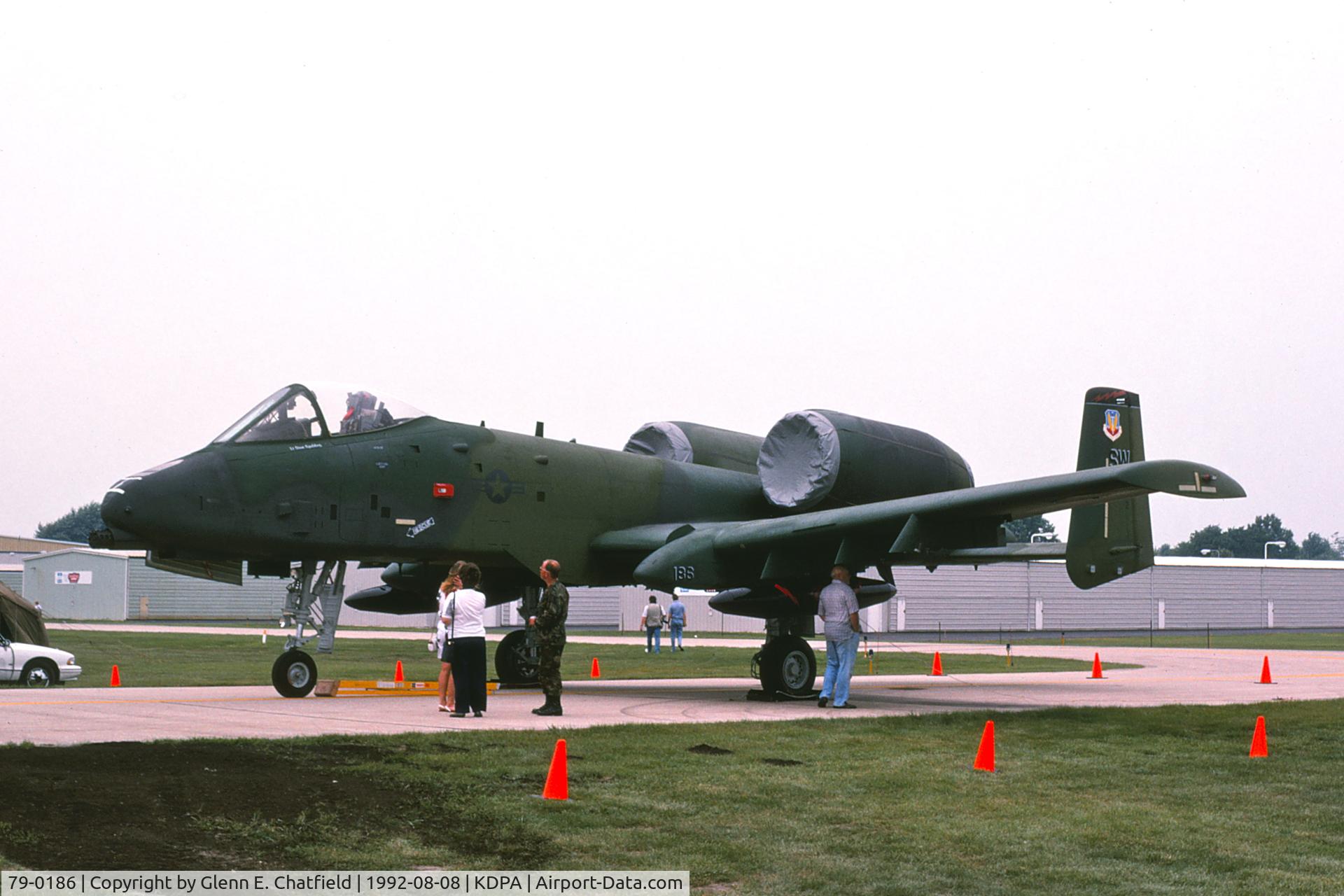 79-0186, 1979 Fairchild Republic OA-10A Thunderbolt II C/N A10-0450, With the 21st Fighter Squadron/20th Fighter Wing, Shaw AFB, SC. 2007 it would be converted to A-10C while with the 74th FS/23rd FG, Moody AFB, GA.