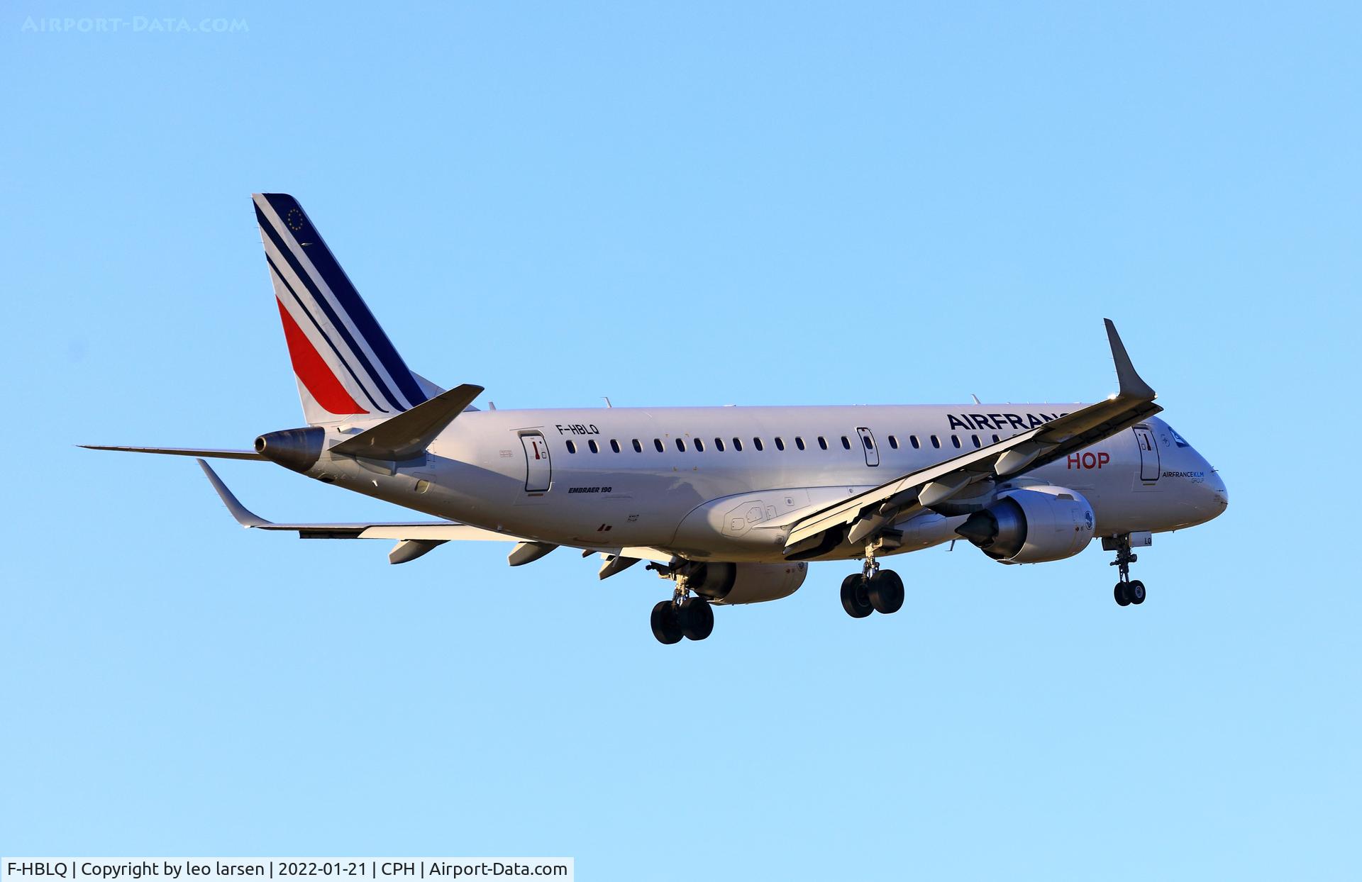 F-HBLQ, 2020 Embraer 190STD (ERJ-190-100STD) C/N 19000773, Copenhagen 21.1.2022