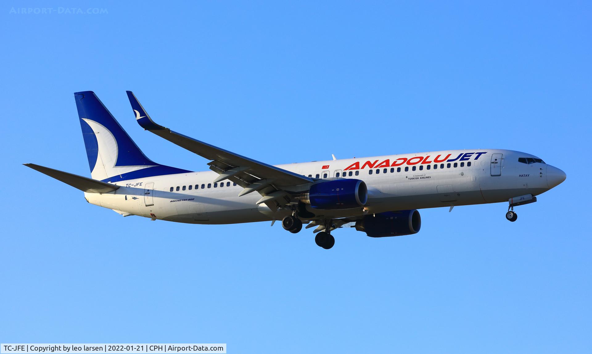 TC-JFE, 1998 Boeing 737-8F2 C/N 29767/95, Copenhagen 21.1.2022