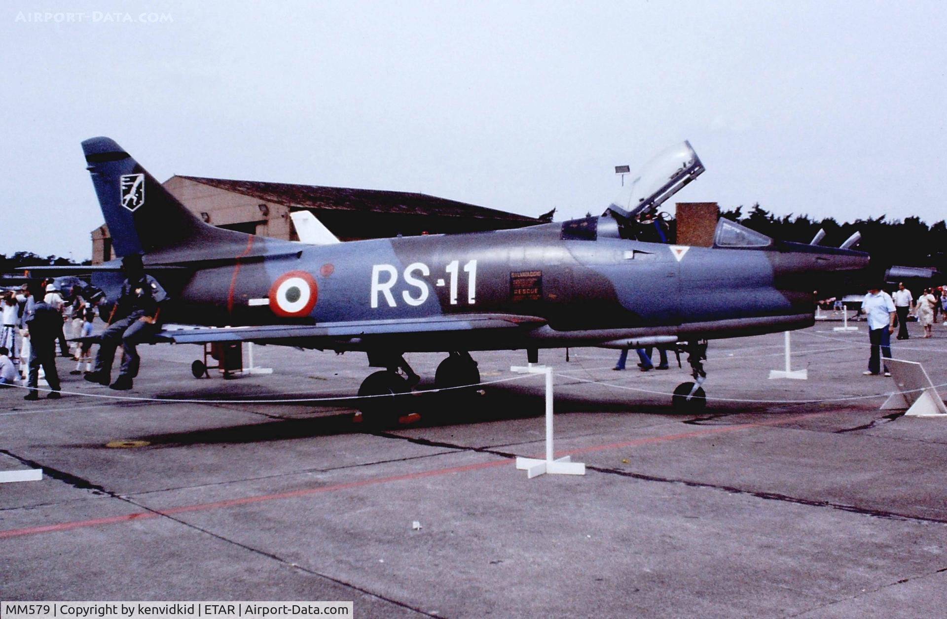 MM579, Fiat G-91Y C/N 2001, At Ramstein early 1980s