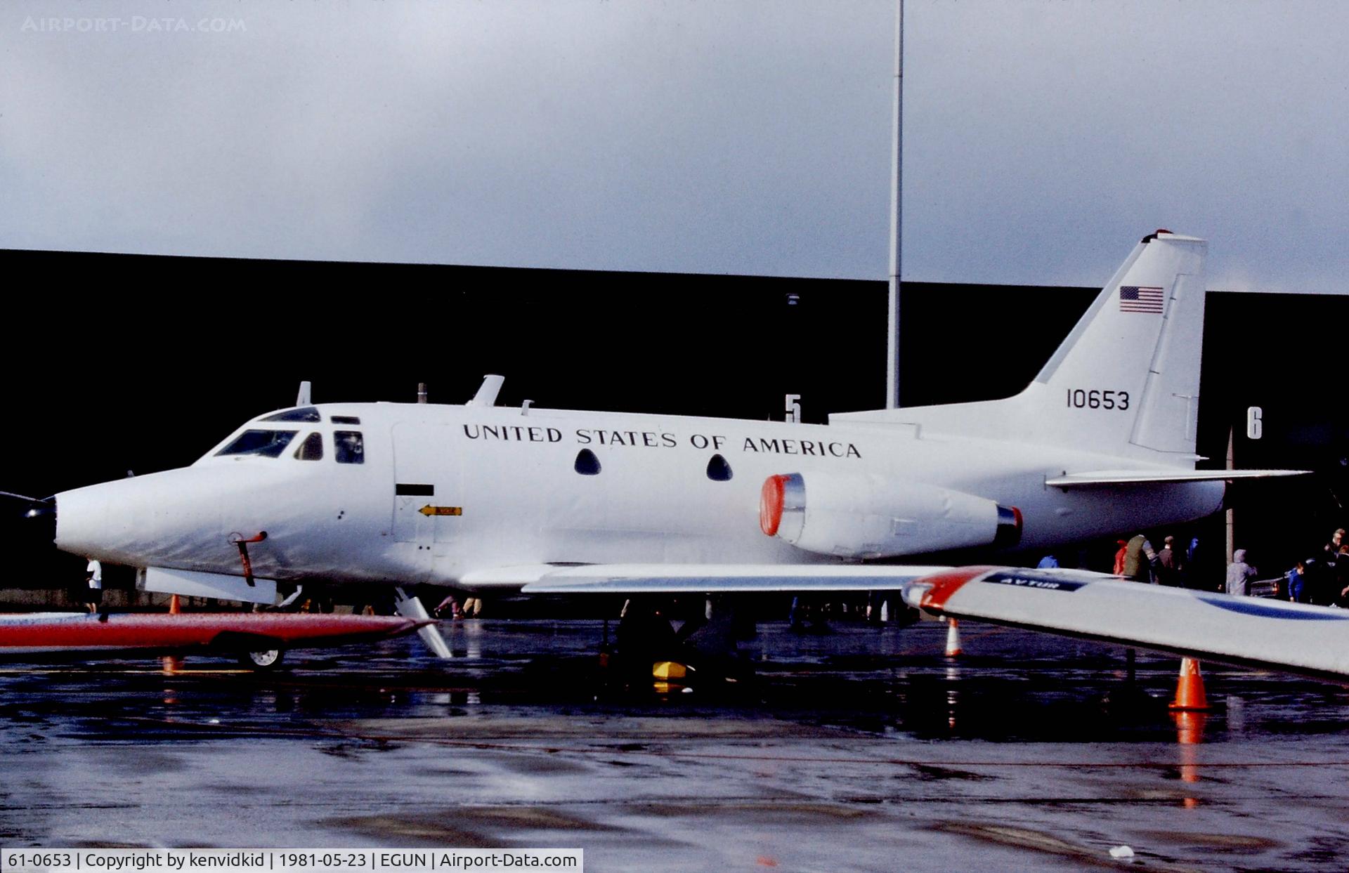 61-0653, 1961 North American CT-39A Sabreliner C/N 265-56, At the 1981 Mildenhall Air Fete.