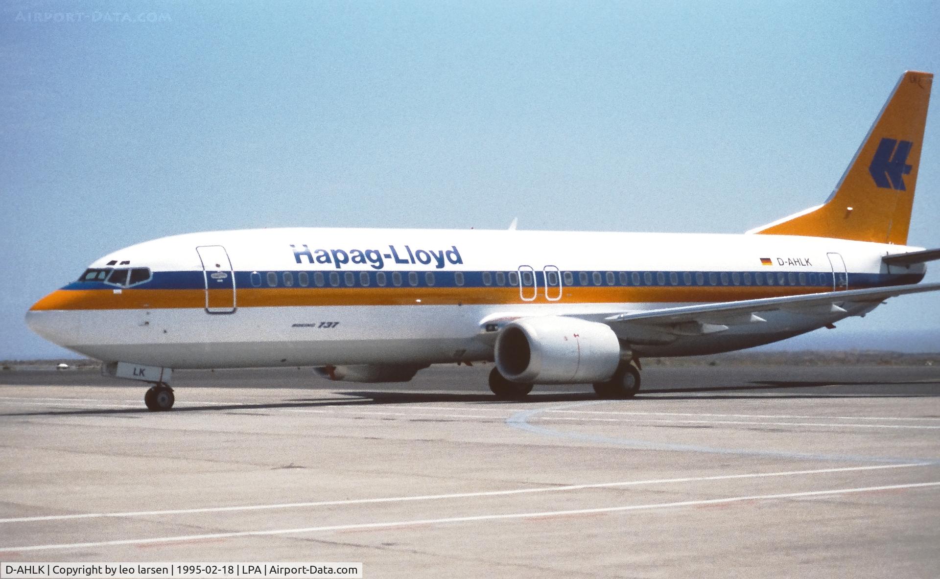 D-AHLK, 2008 Boeing 737-8K5 C/N 35143, Tenerife South 18.3.1995