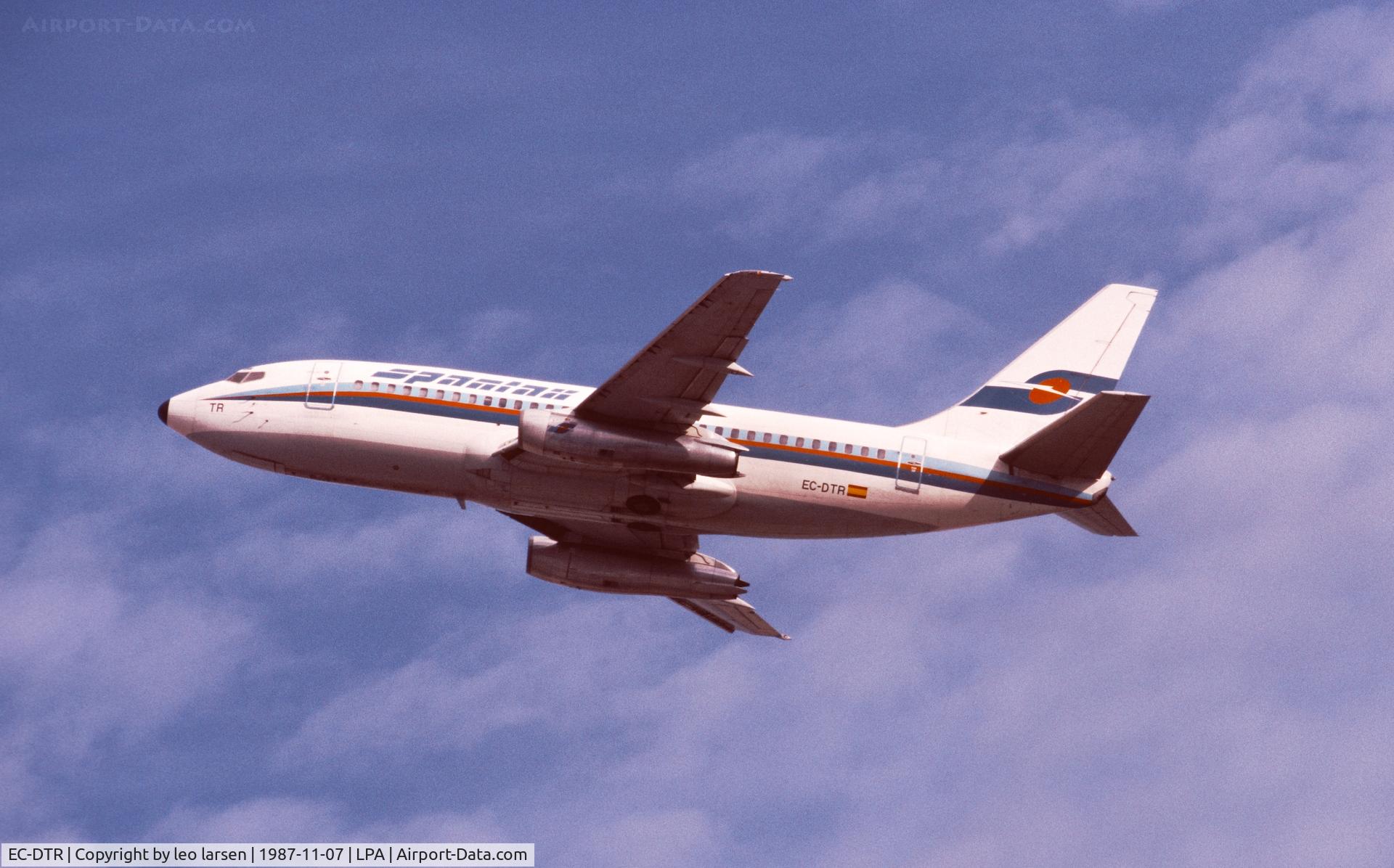 EC-DTR, 1981 Boeing 737-2K5 C/N 22597, Las Palmas 7.11.1987