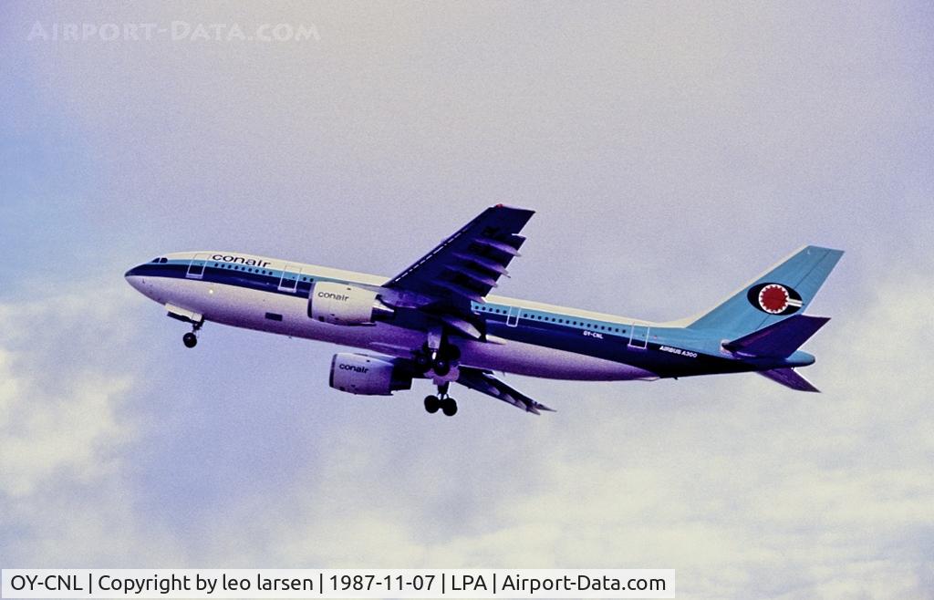 OY-CNL, 1980 Airbus A300B4-120 C/N 128, Las Palmas 7.11.1987