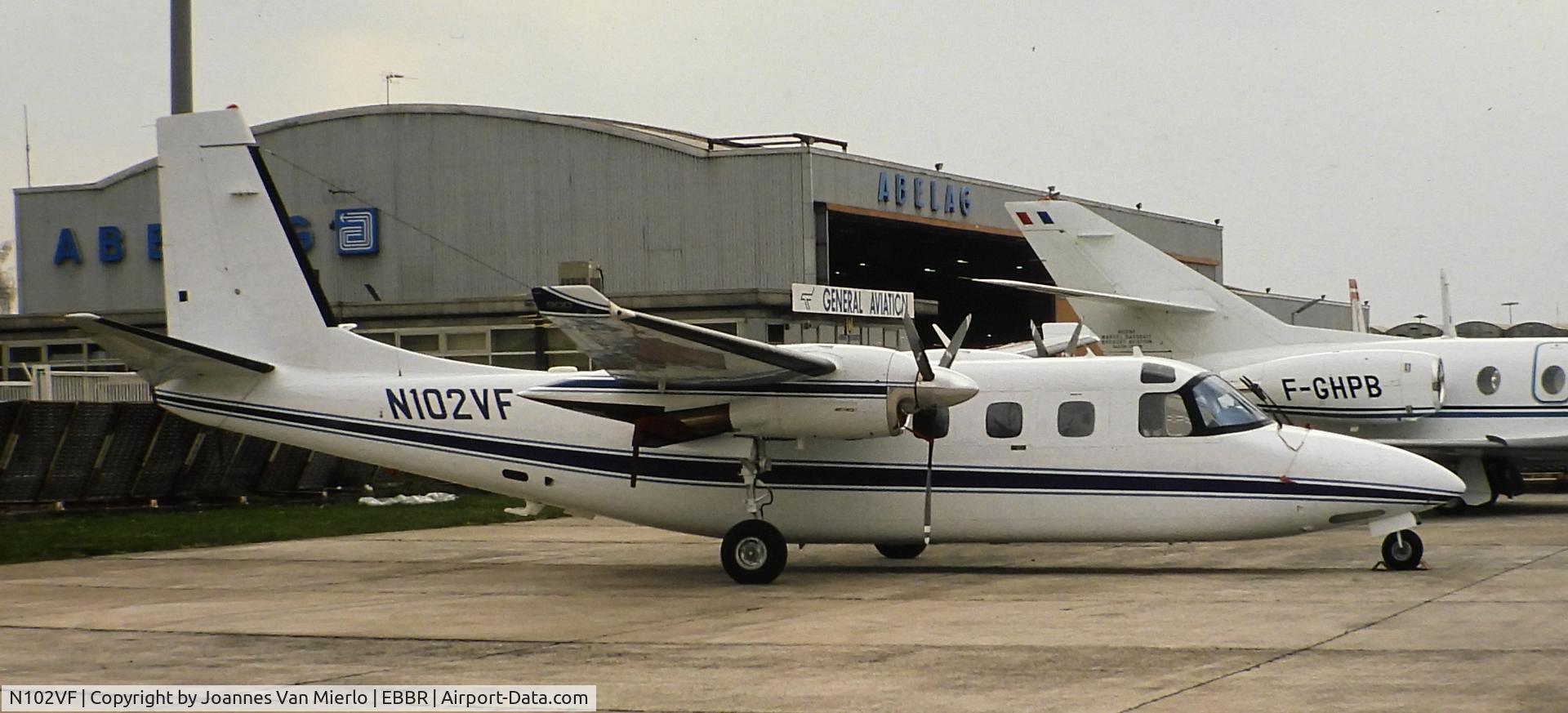 N102VF, 1982 Gulfstream American 695A Jetprop 1000 C/N 15020, Slide scan '90s