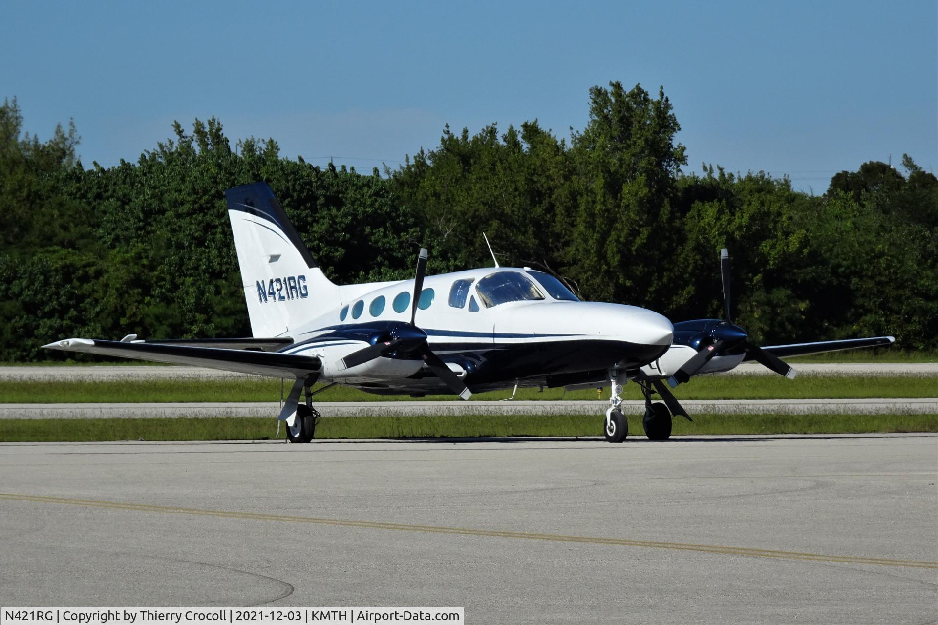 N421RG, 1979 Cessna 421C Golden Eagle C/N 421C0643, Parked at Marathon Airport, FL USA