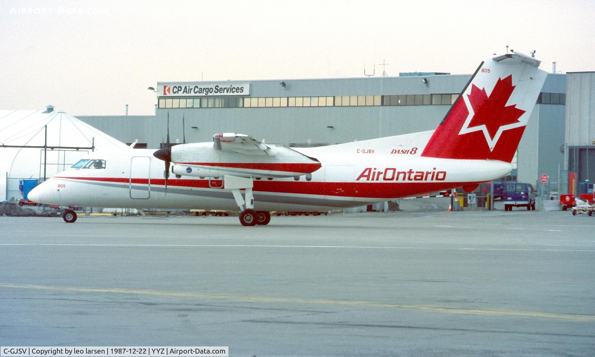 C-GJSV, 1987 De Havilland Canada DHC-8-102 Dash 8 C/N 085, Toronto 22.12.1987