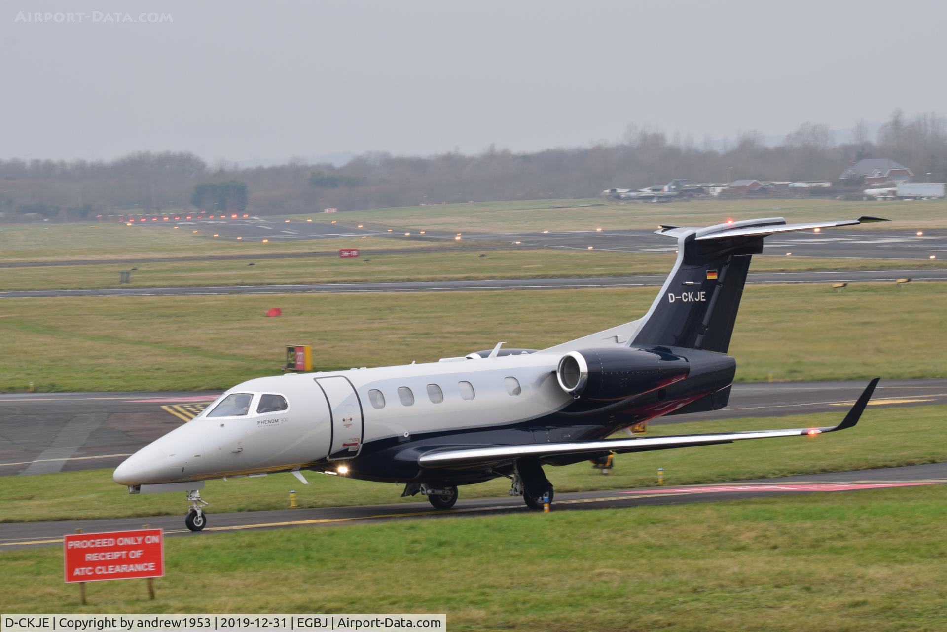 D-CKJE, 2017 Embraer EMB-505 Phenom 300 C/N 50500404, D-CKJE at Gloucestershire Airport.