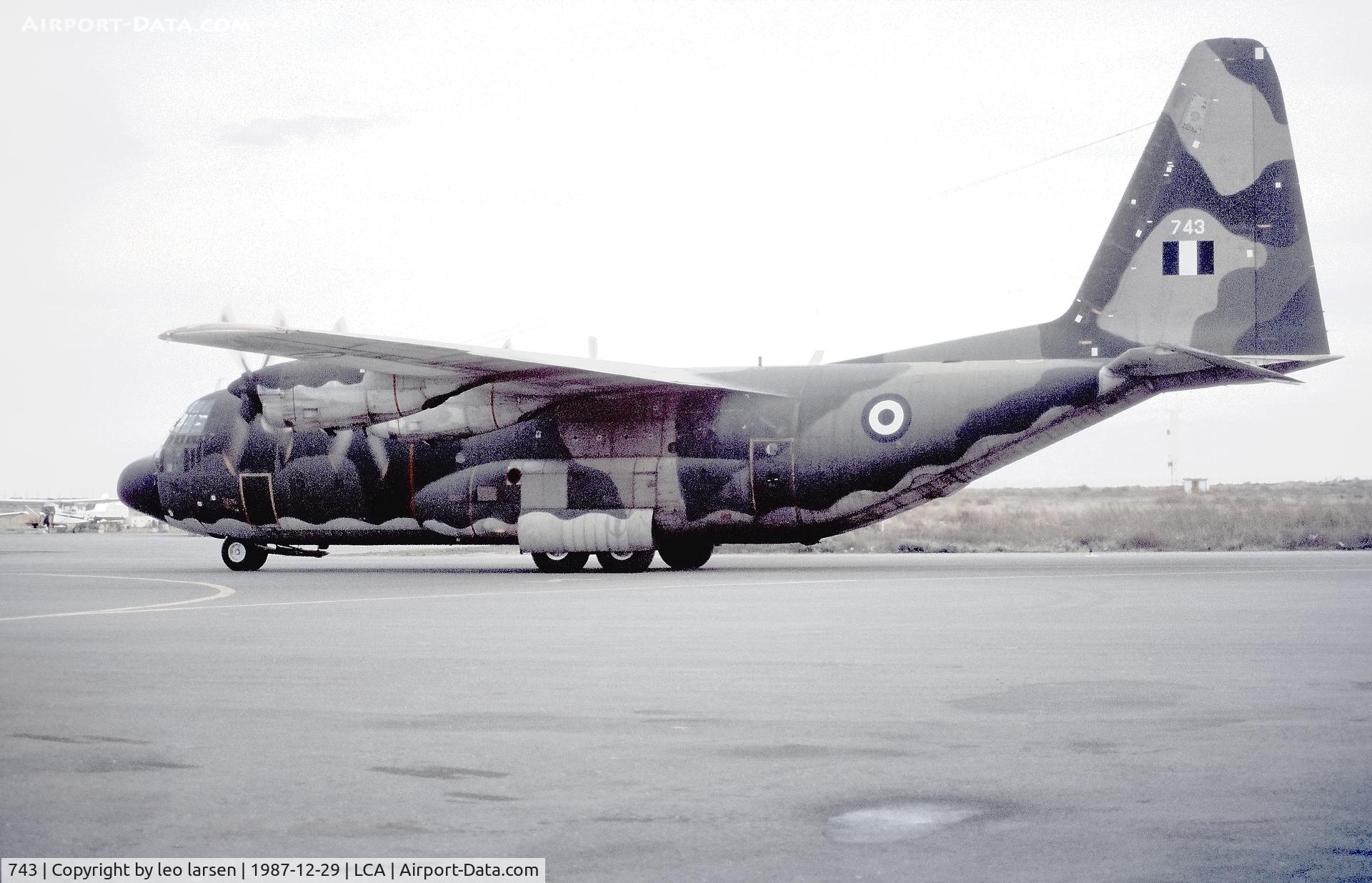 743, Lockheed C-130H Hercules C/N 382-4665, Larnaca 29.12.1987