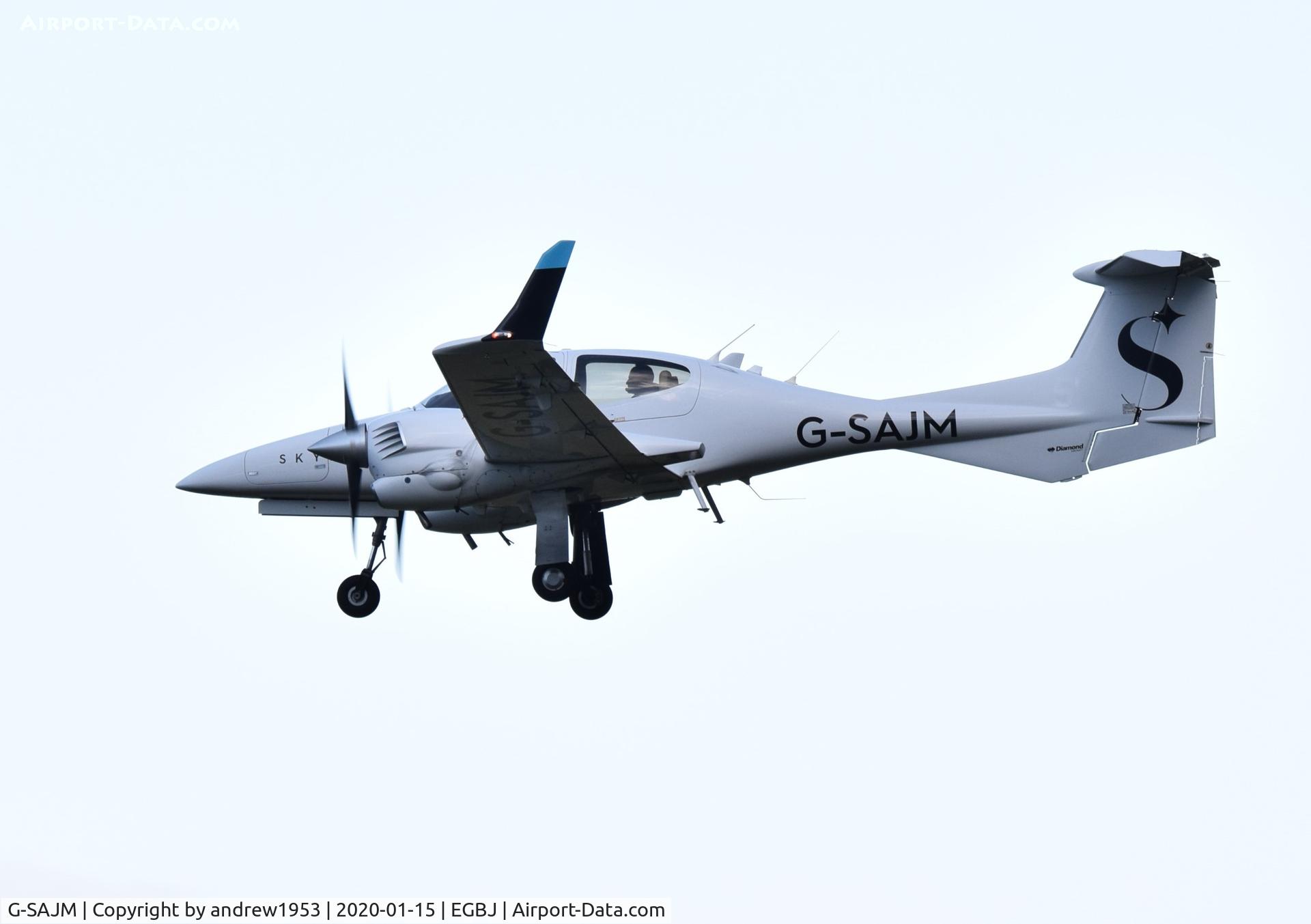 G-SAJM, 2006 Diamond DA-42 Twin Star C/N 42.185, G-SAJM at Gloucestershire Airport.