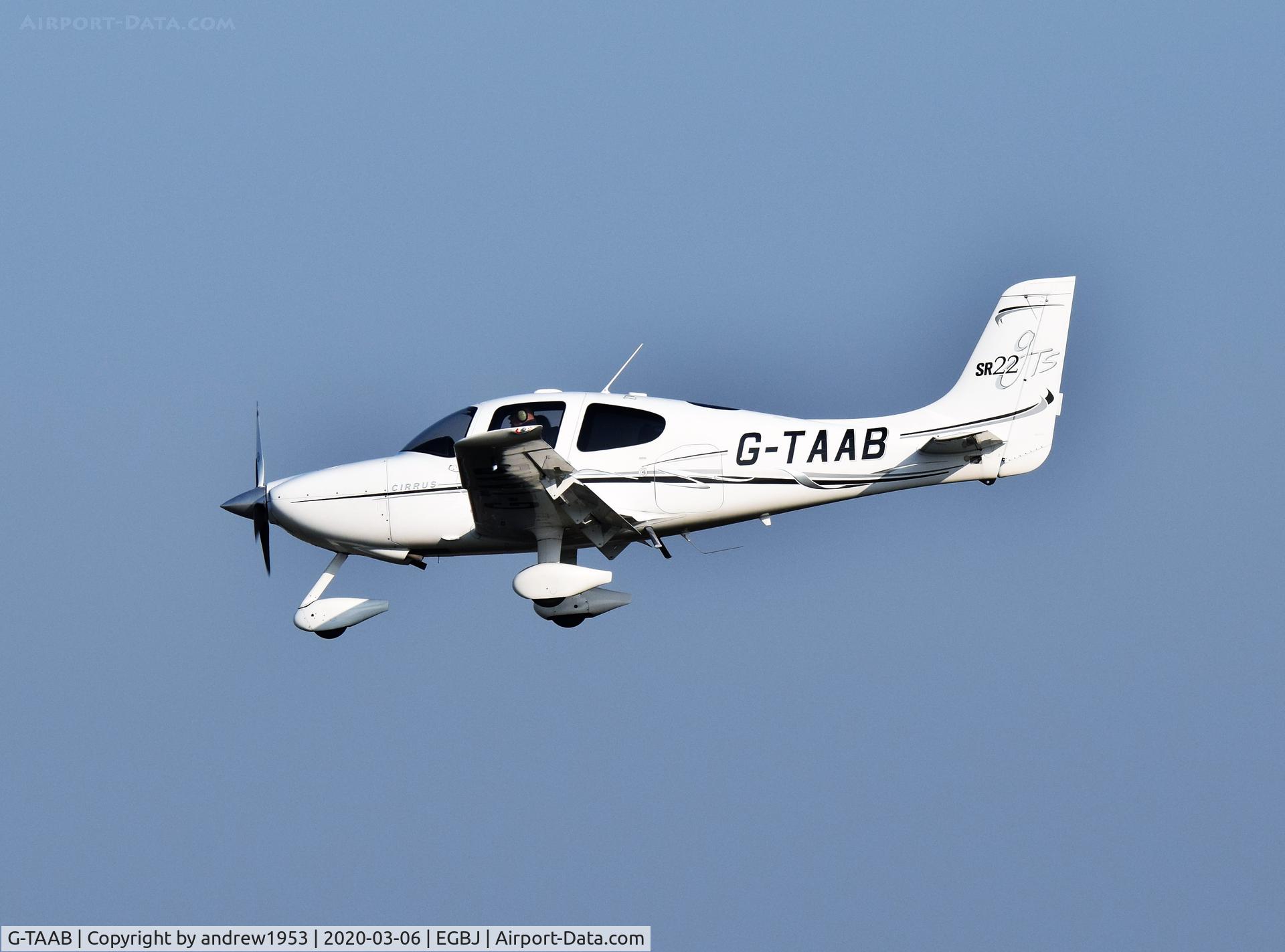 G-TAAB, 2006 Cirrus SR22 GTS C/N 1769, G-TAAB at Gloucestershire Airport.