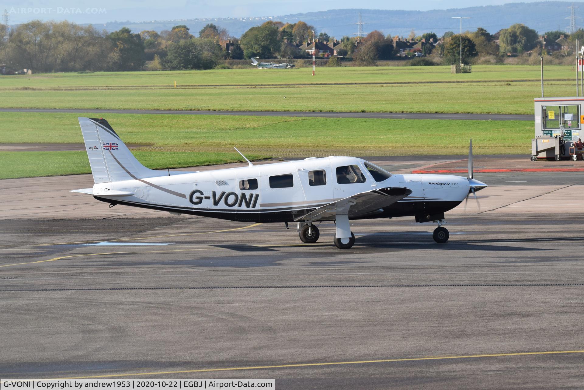 G-VONI, 2006 Piper PA-32R-301T Turbo Saratoga Turbo Saratoga C/N 3257441, G-VONI at Gloucestershire Airport.