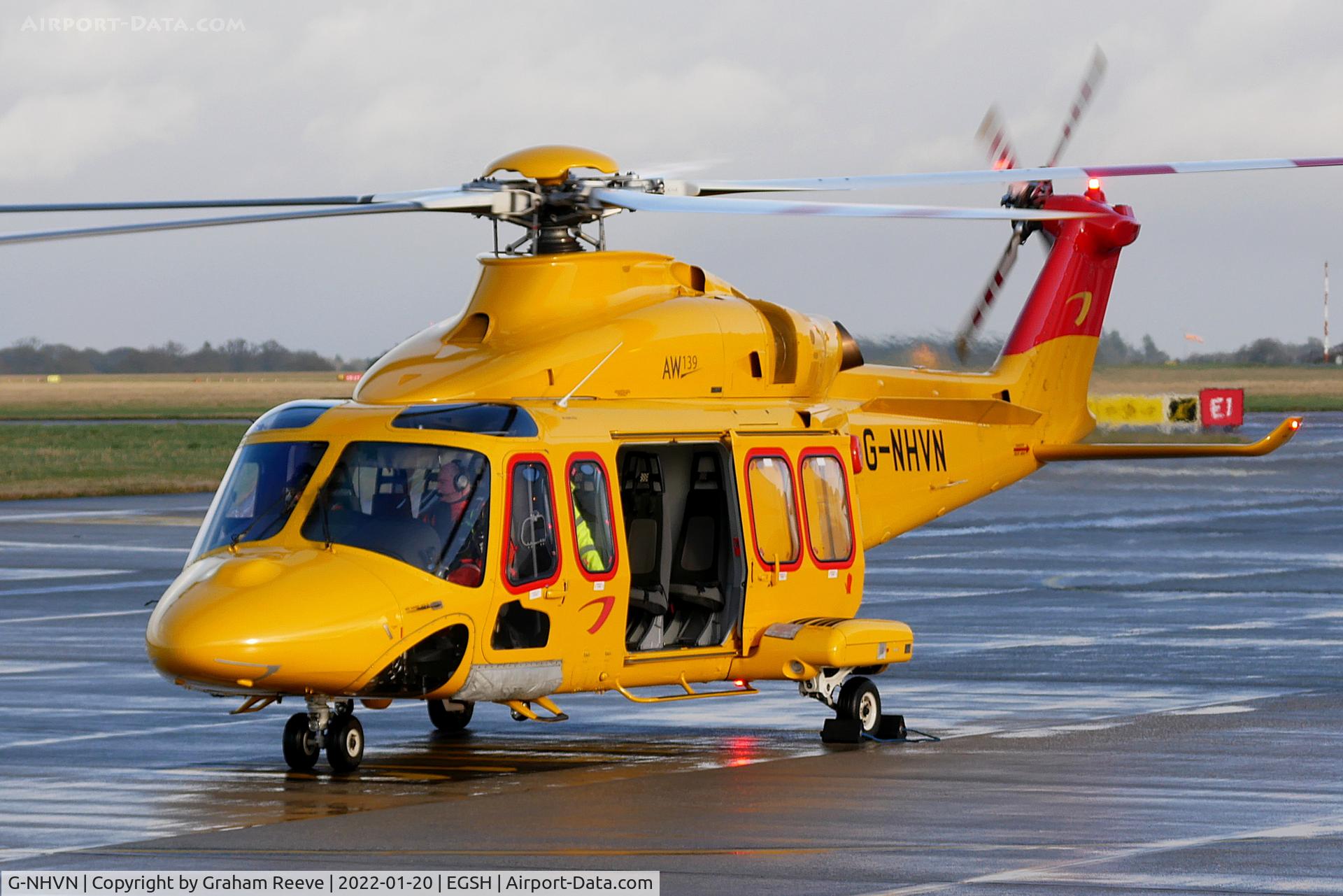 G-NHVN, 2015 AgustaWestland AW-139 C/N 31700, Parked at Norwich.