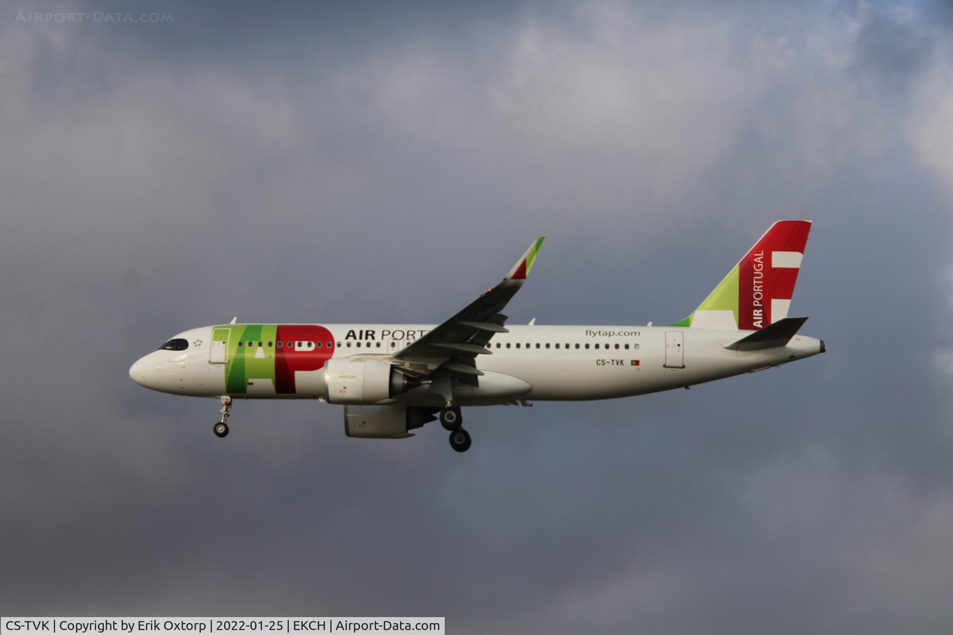 CS-TVK, 2021 Airbus A320-251N C/N 10506, CS-TVK landing rw 22L