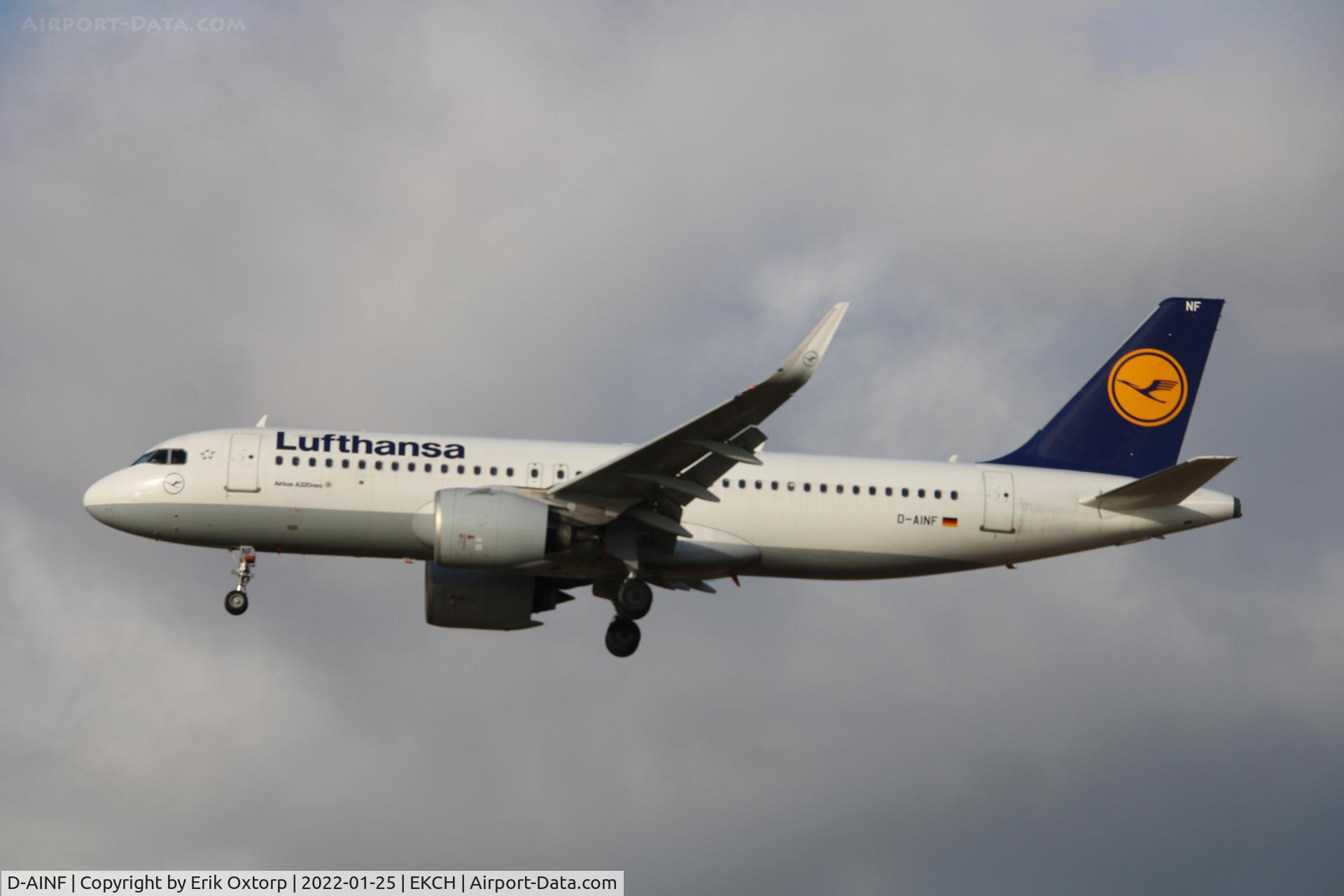 D-AINF, 2017 Airbus A320-271N C/N 7577, D-AINF landing rw 22F