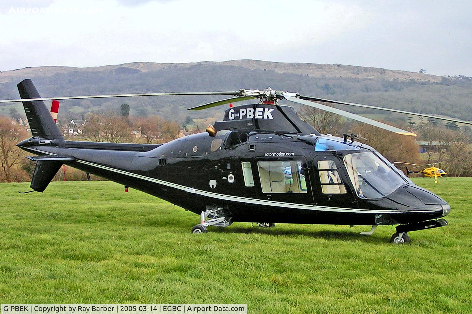 G-PBEK, 1978 Agusta A-109A C/N 7135, G-PBEK   Agusta A.109A [7135] Cheltenham Racecourse~G 14/03/2005