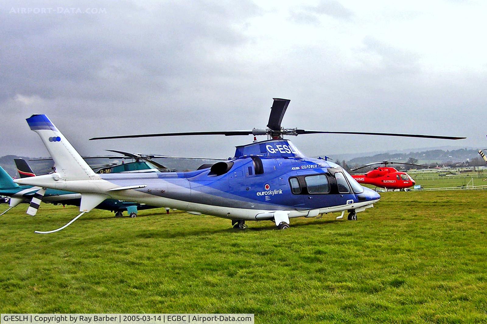 G-ESLH, 2004 Agusta A-109E Power C/N 11173, G-ESLH   Agusta A-109E Power Elite [11173] (EuroSkylink) Cheltenham Racecourse~G 14/03/2005