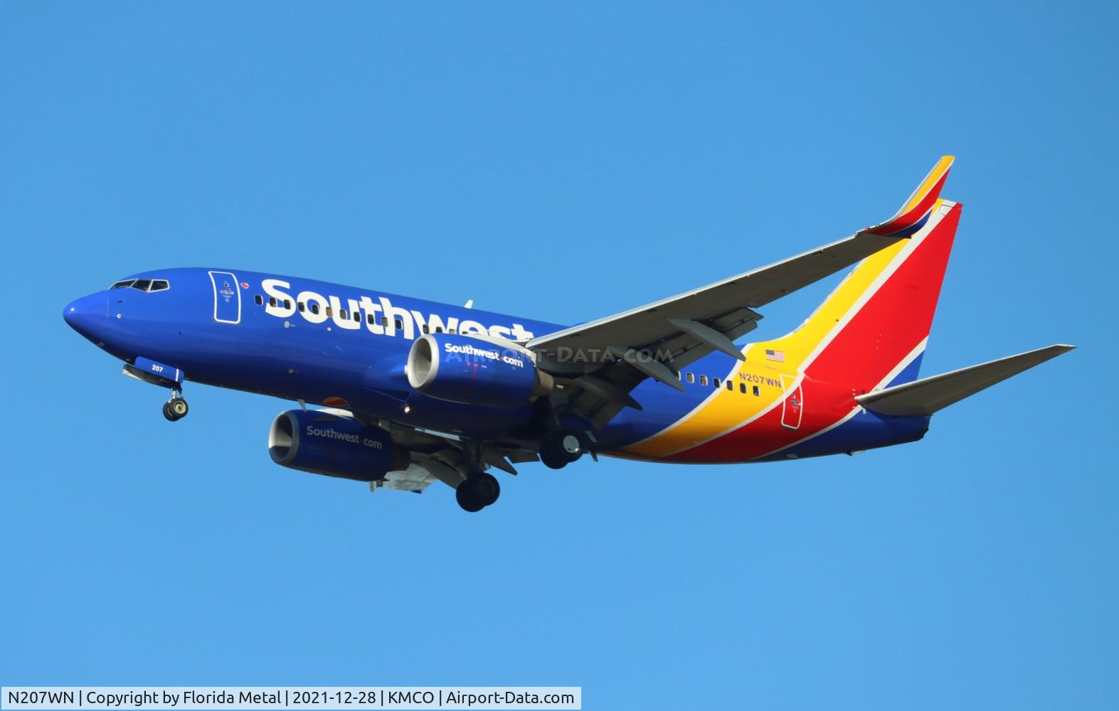 N207WN, 2005 Boeing 737-7H4 C/N 34012, MCO spotting 2021